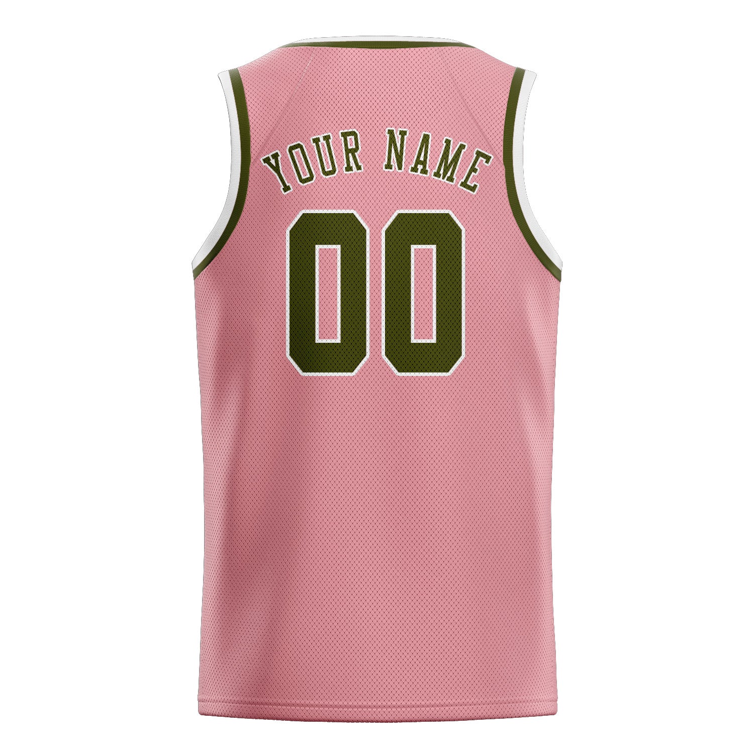 Maillot de basketball personnalisé rose clair olive