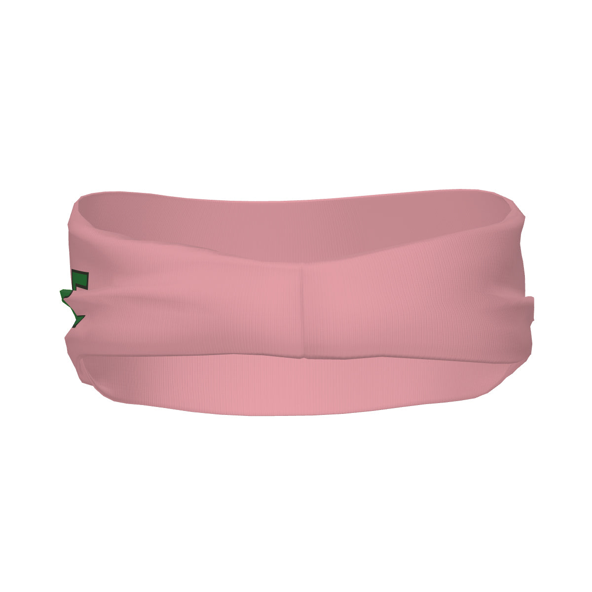 Bandeau de sport personnalisé rose clair et vert émeraude