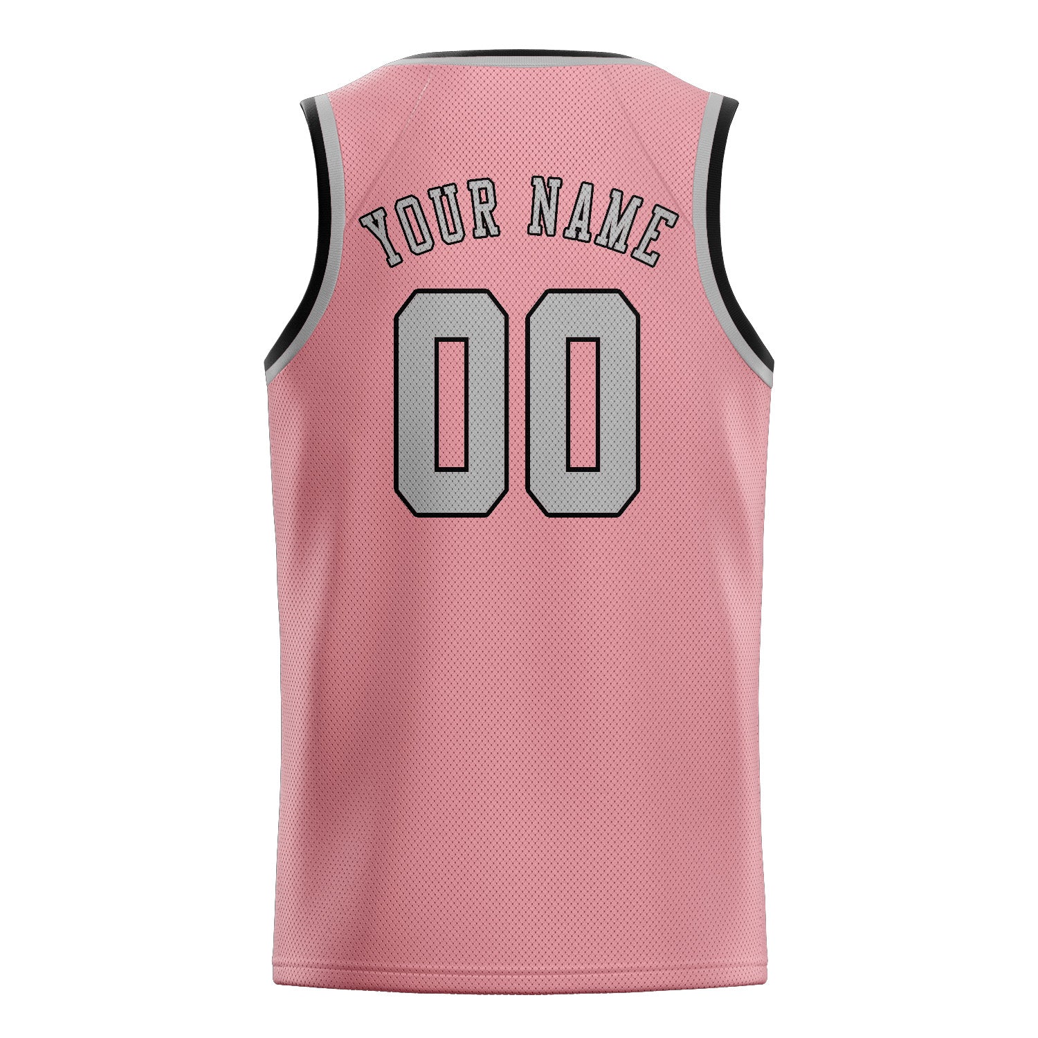 Maillot de basketball personnalisé rose clair et gris