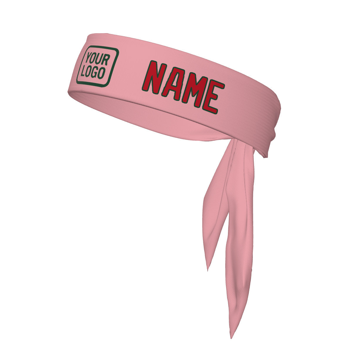 Bandeau personnalisé rose clair et rouge