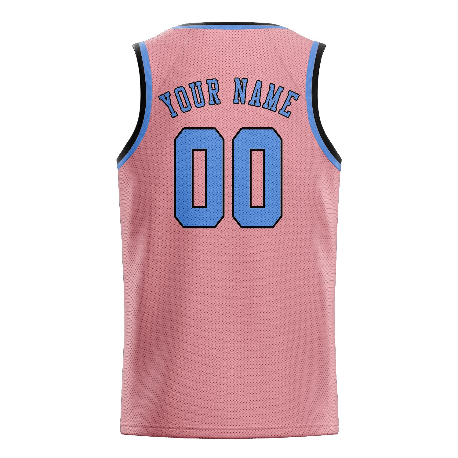 Maillot de basketball personnalisé rose clair et bleu clair