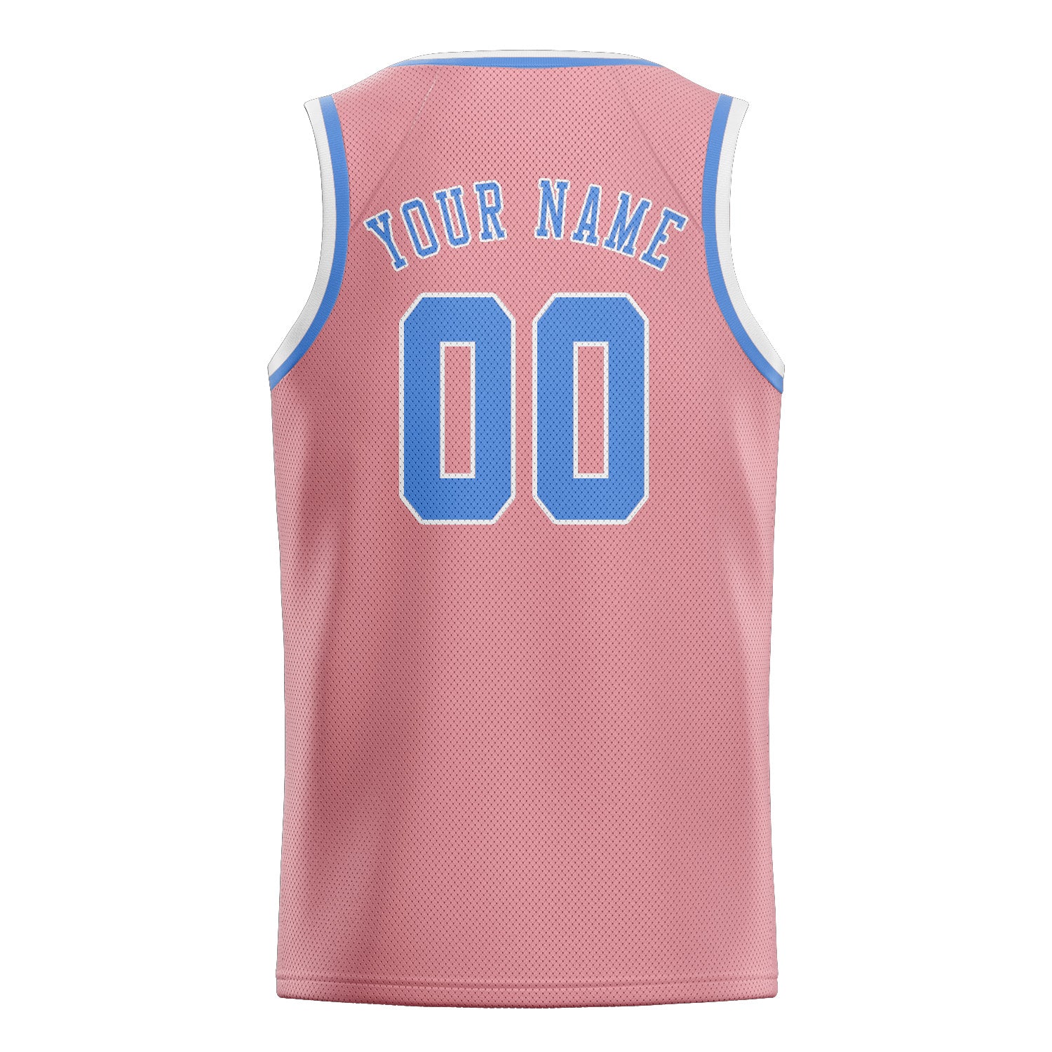 Maillot de basketball personnalisé rose clair et bleu clair