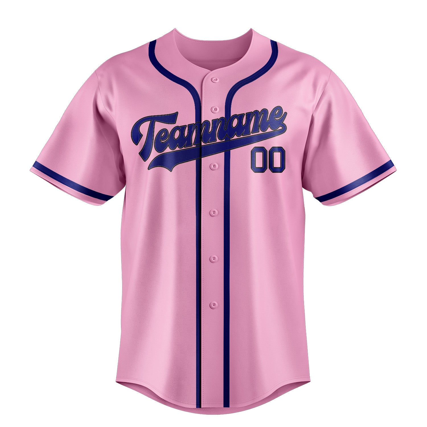 Maillot de baseball personnalisé rose clair et bleu ciel