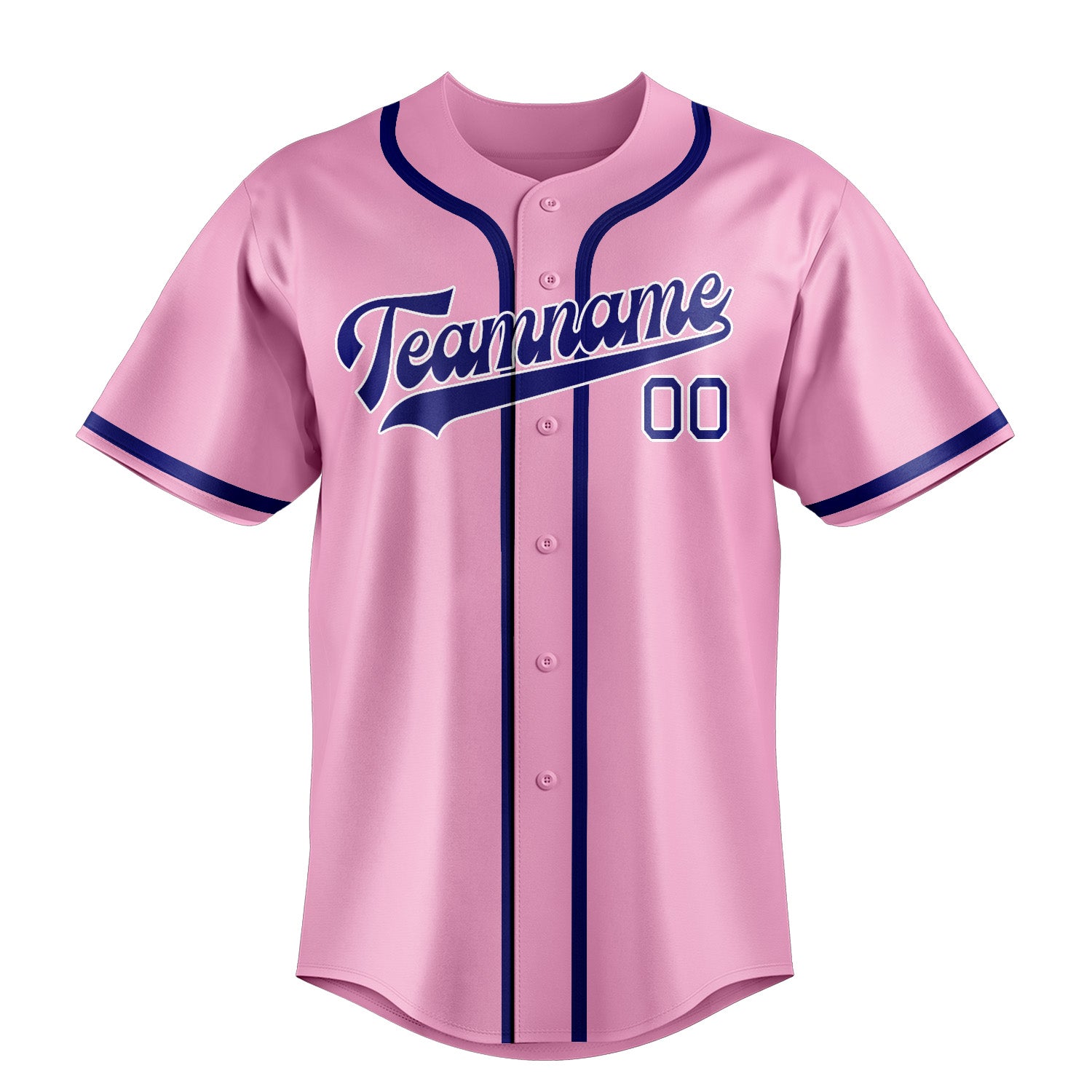 Maillot de baseball personnalisé rose clair et bleu ciel