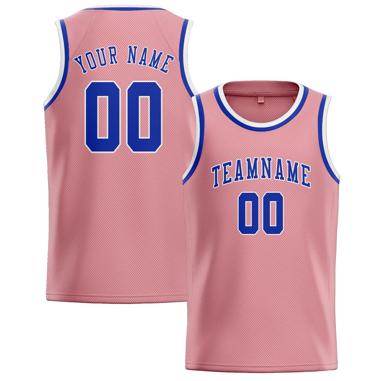 Maillot de basketball personnalisé rose clair et bleu ciel