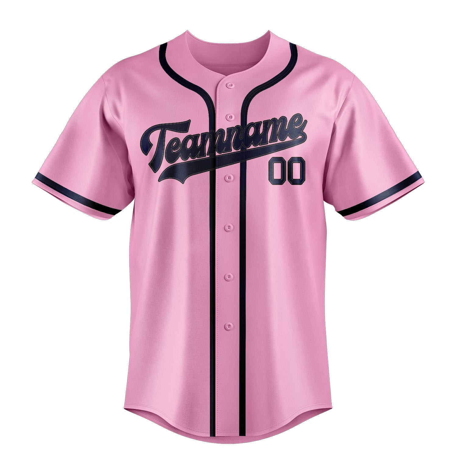 Maillot de baseball personnalisé rose clair et bleu