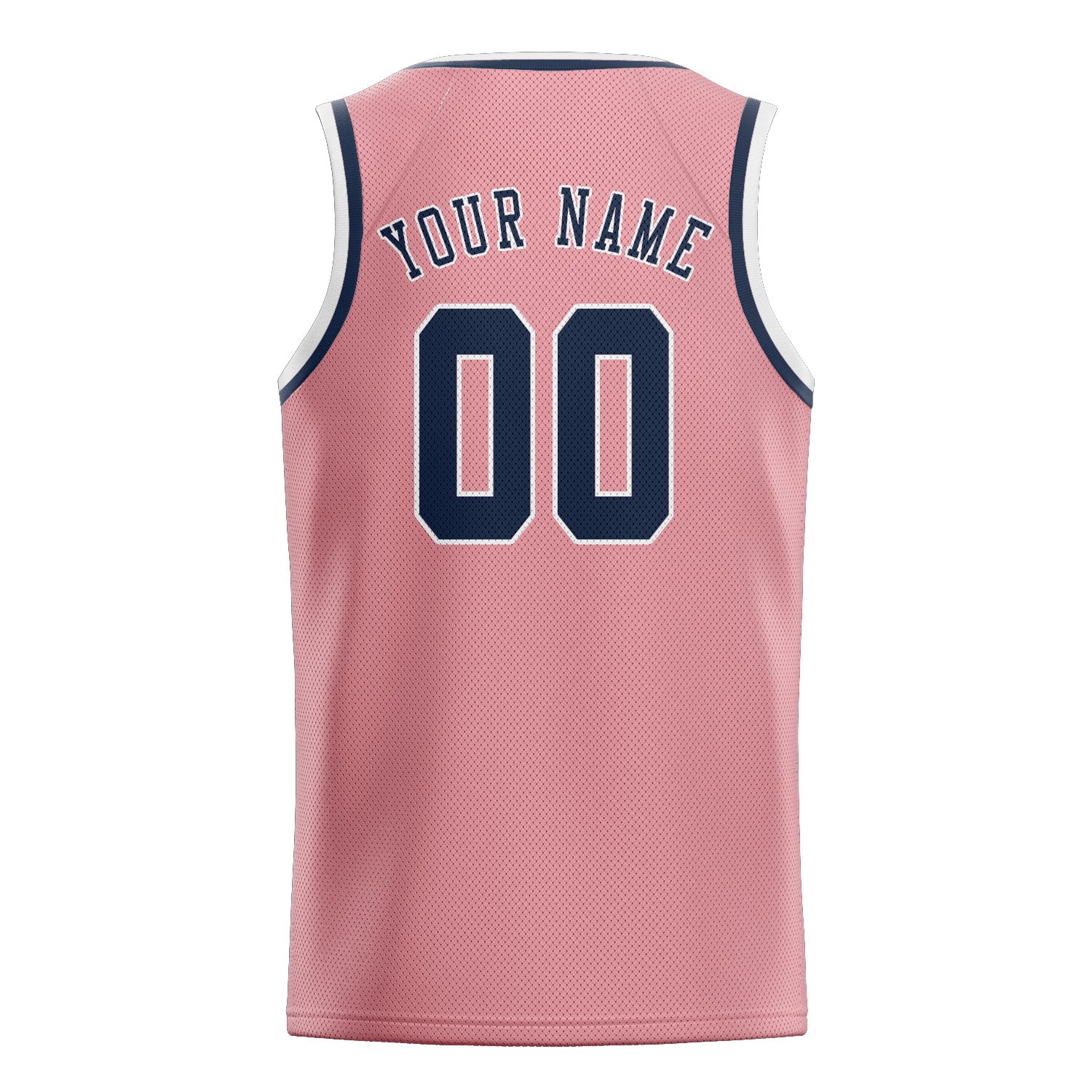 Maillot de basketball personnalisé rose clair et bleu