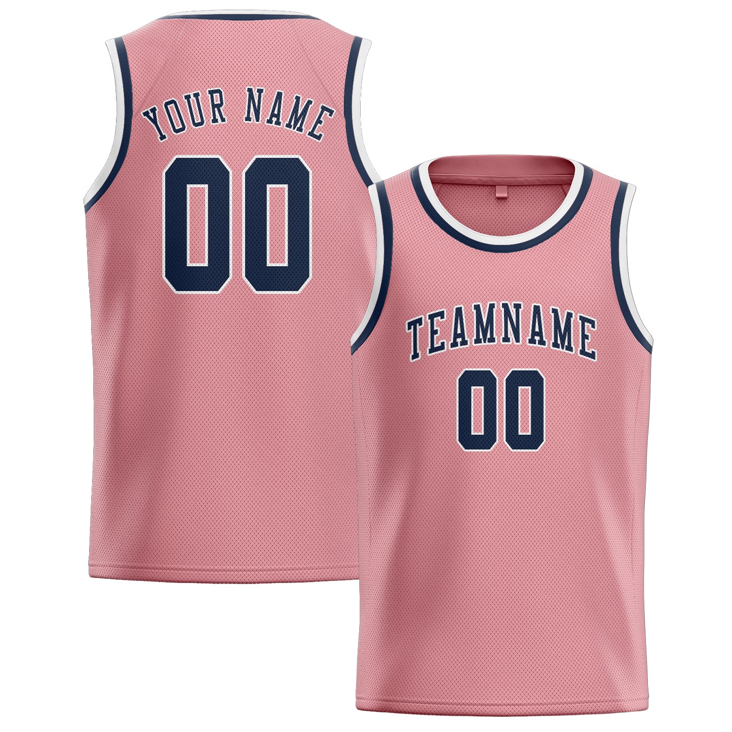 Maillot de basketball personnalisé rose clair et bleu