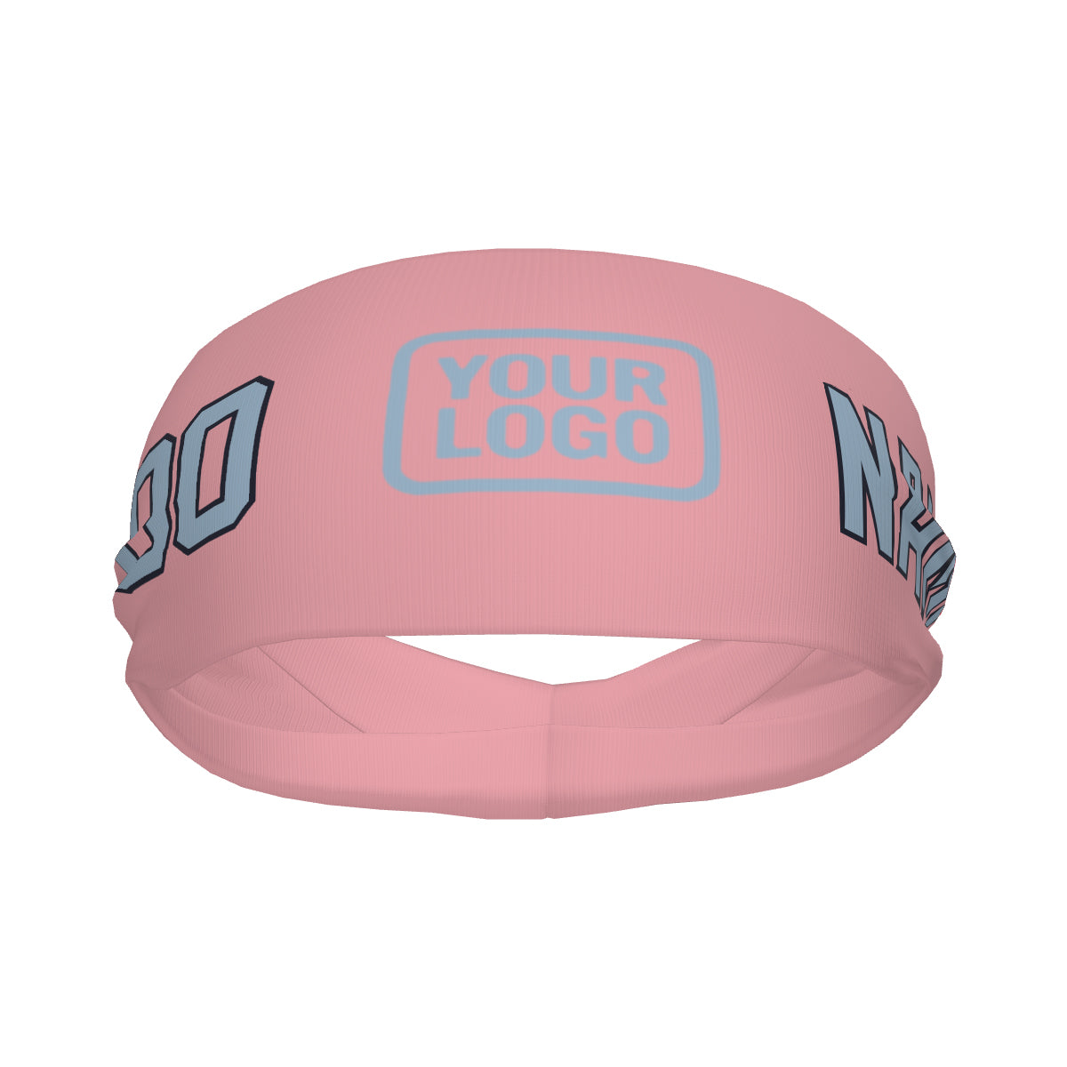 Bandeau de sport personnalisé rose clair et bleu clair