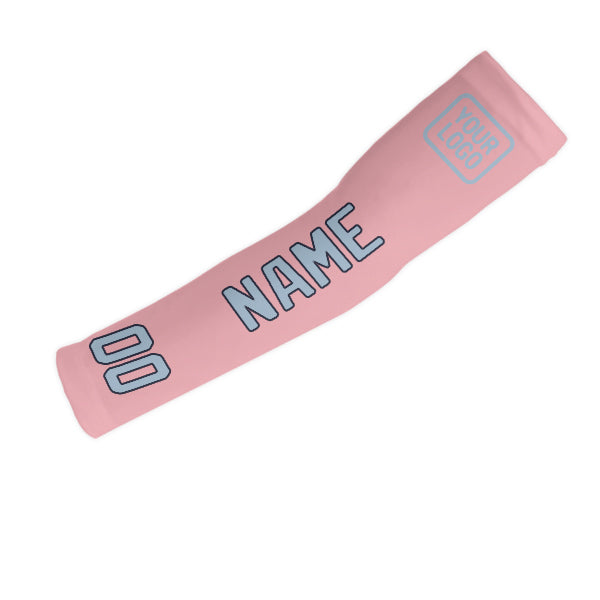 Manchon personnalisé rose clair et bleu clair