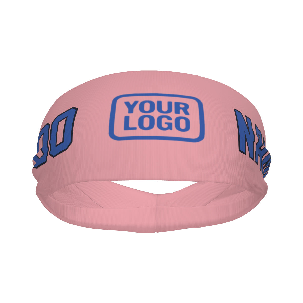 Bandeau de sport personnalisé rose clair et bleu ciel