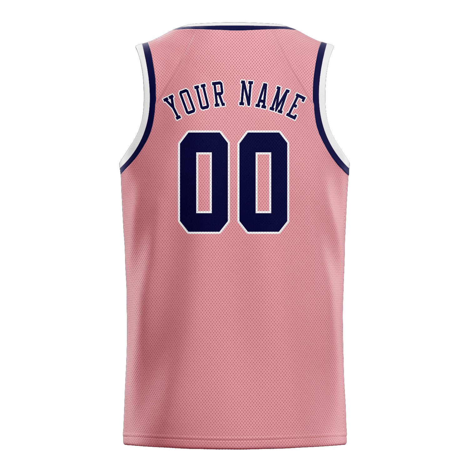 Maillot de basketball personnalisé rose clair et marine
