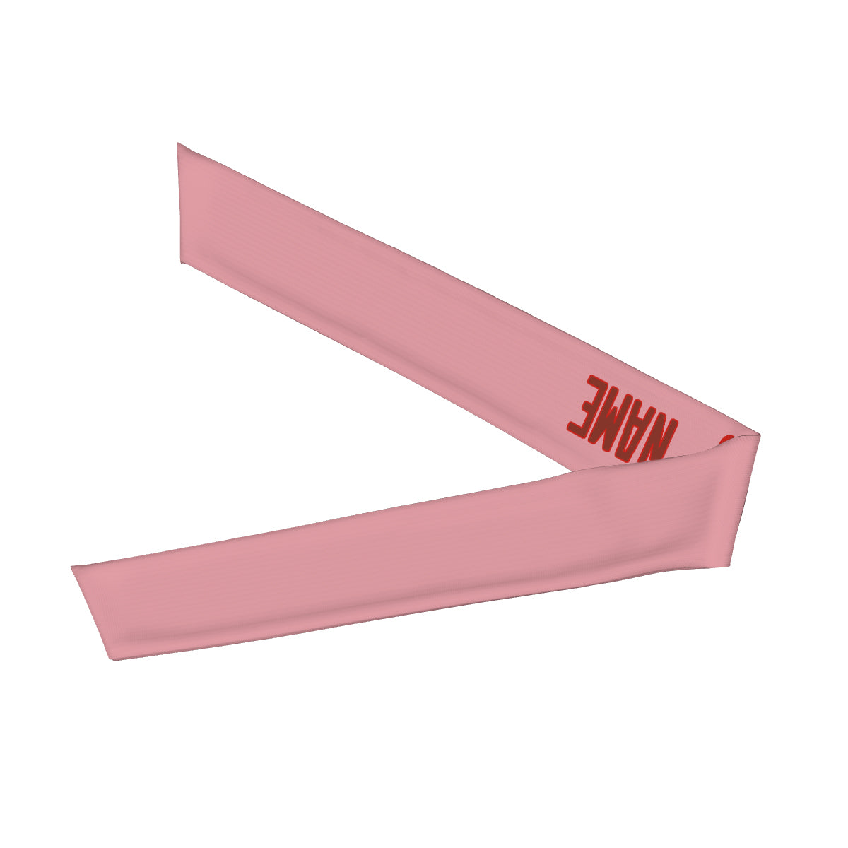 Bandeau personnalisé rose clair et corail rouge