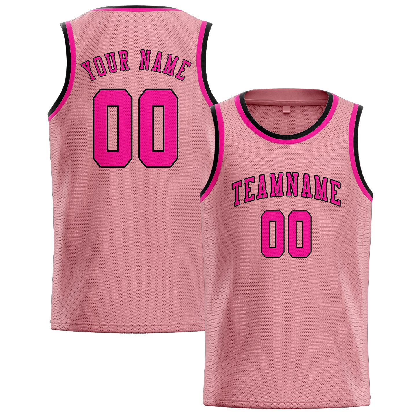 Maillot de basketball rose clair personnalisé