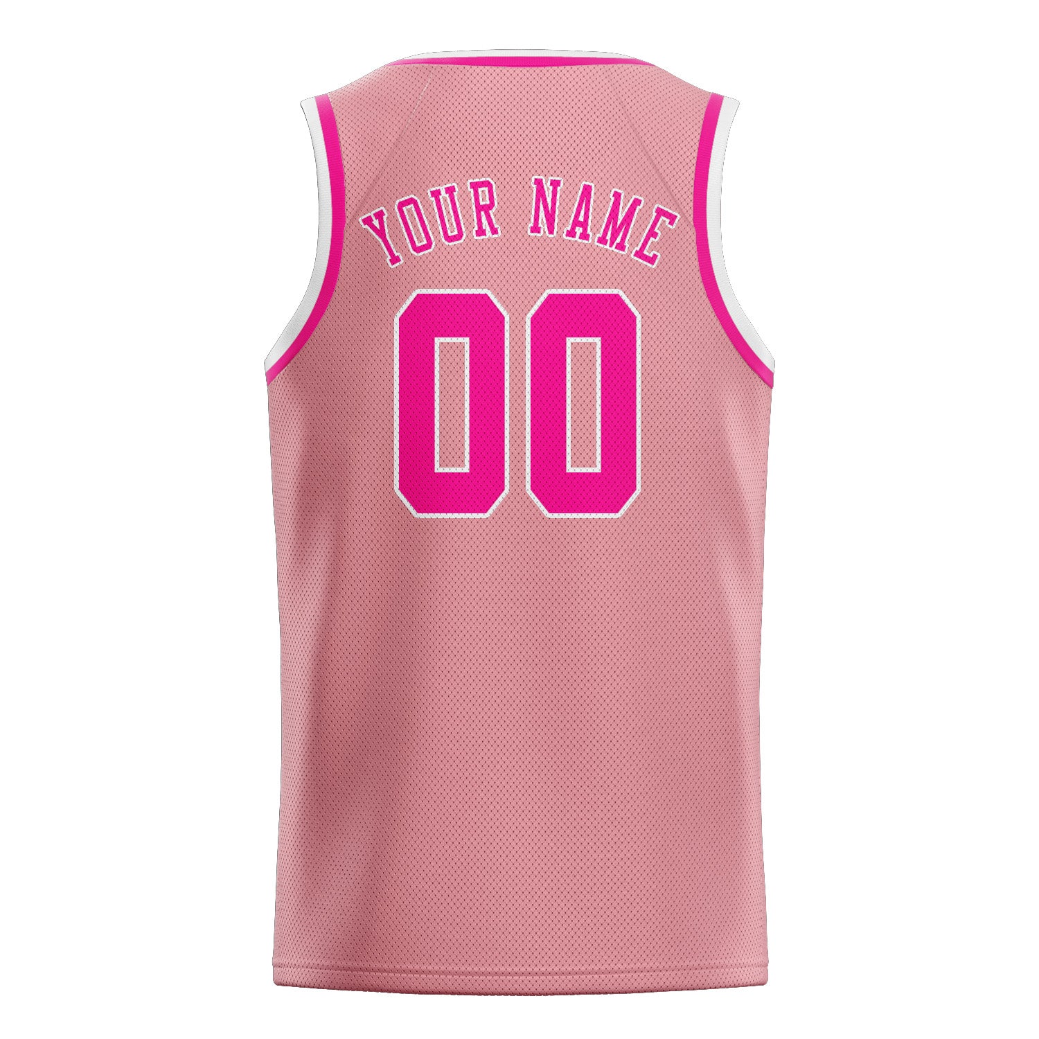 Maillot de basketball rose clair personnalisé