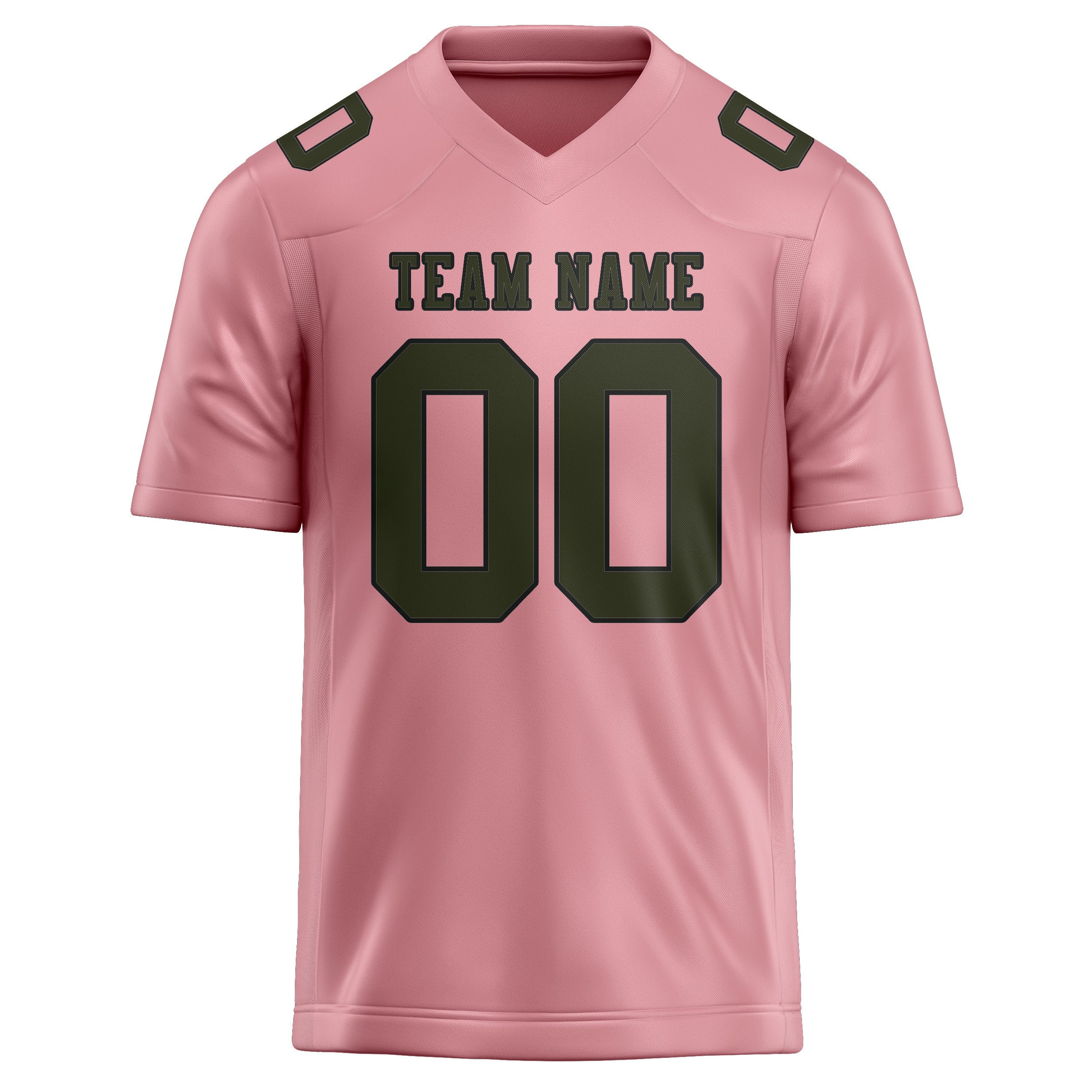 Maillot de football personnalisé rose clair olive