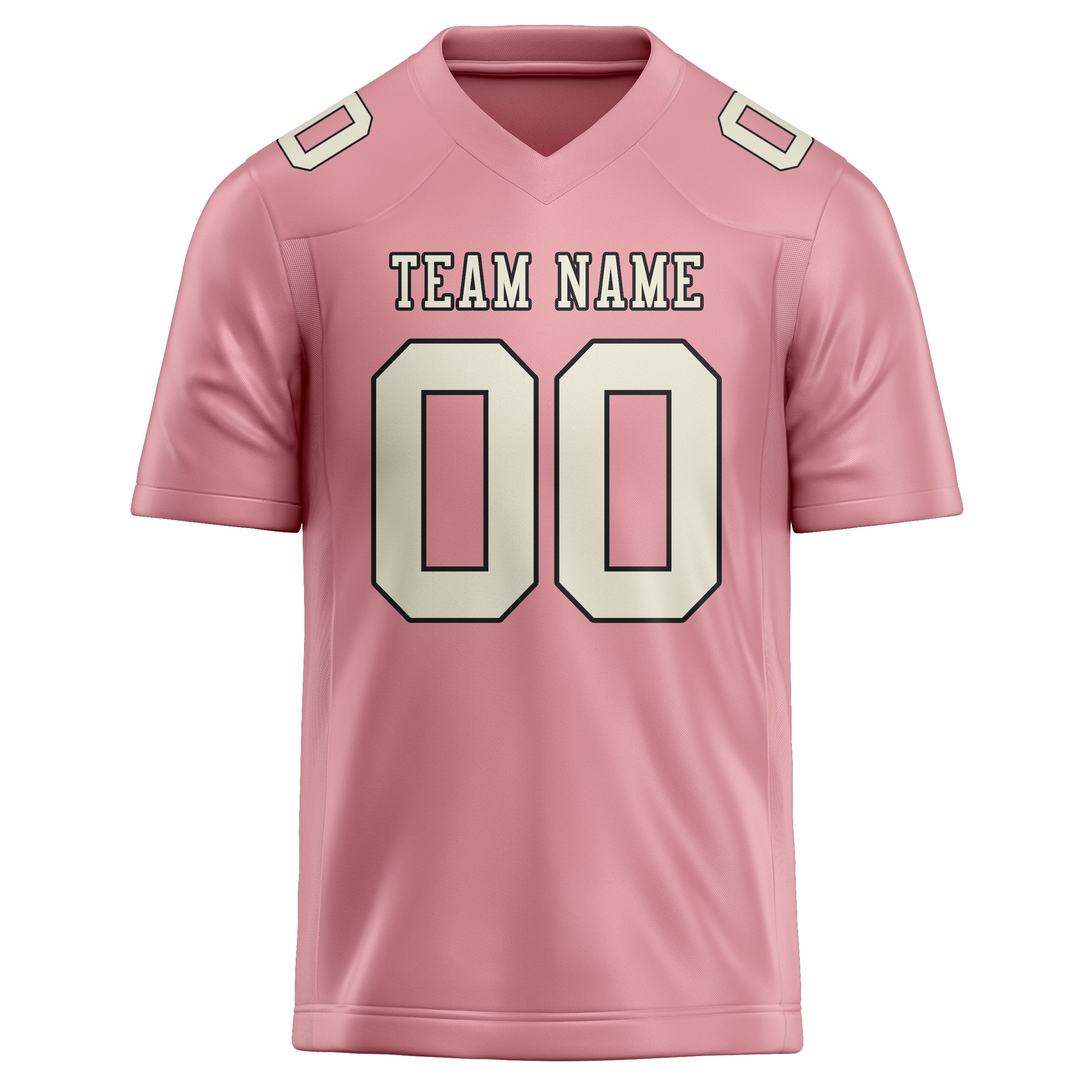 Maillot de football personnalisé rose clair et crème