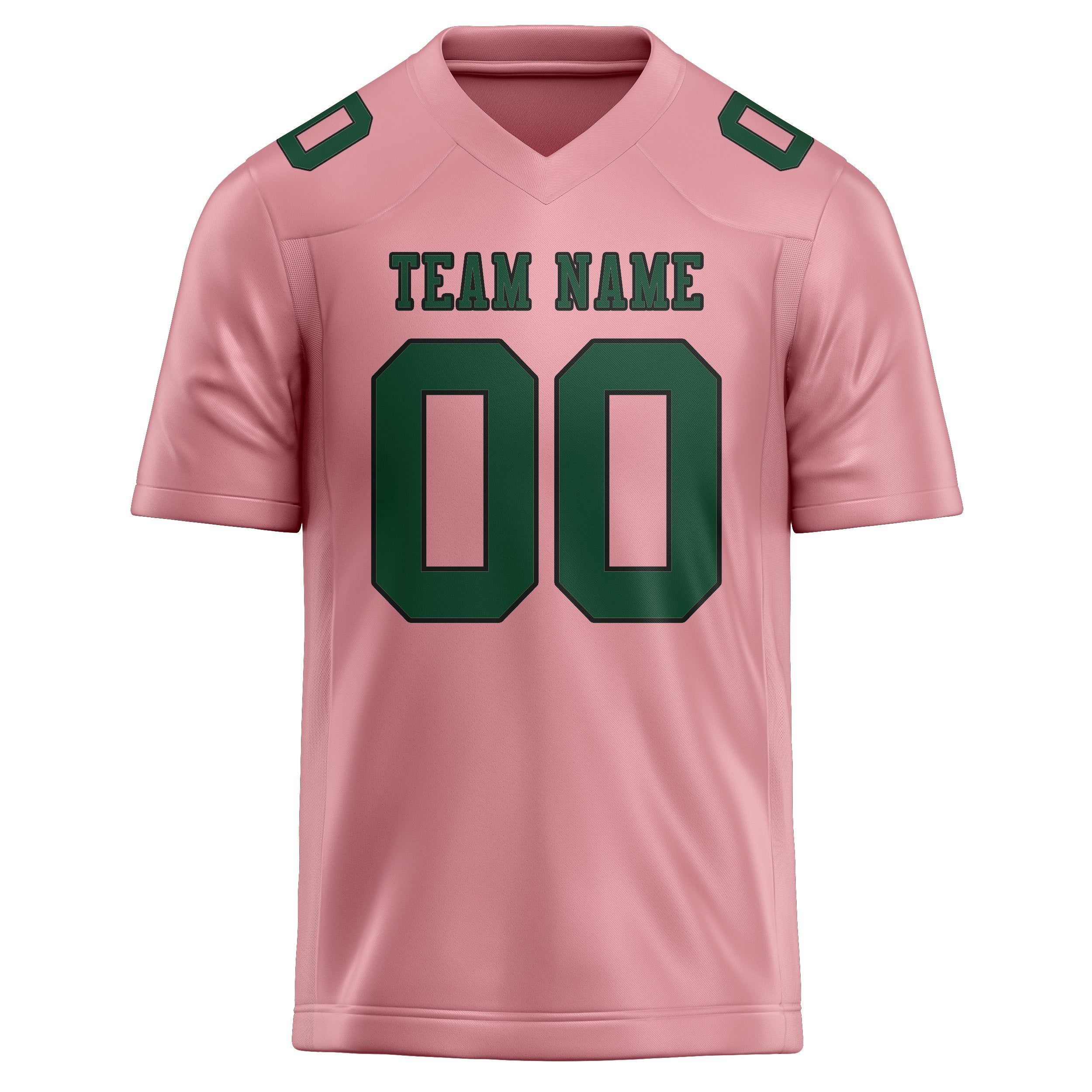 Maillot de football personnalisé rose clair et vert