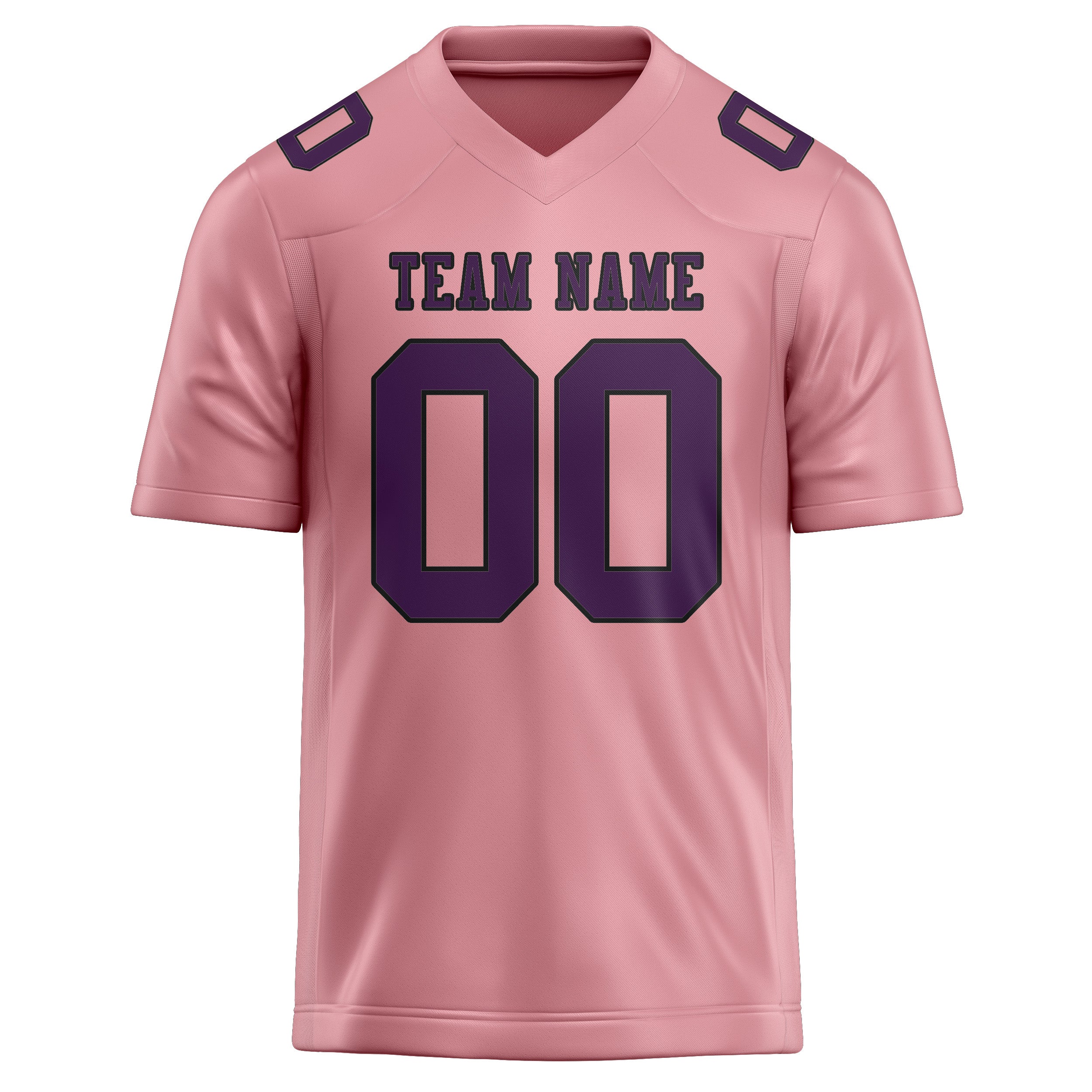 Maillot de football personnalisé rose clair et violet