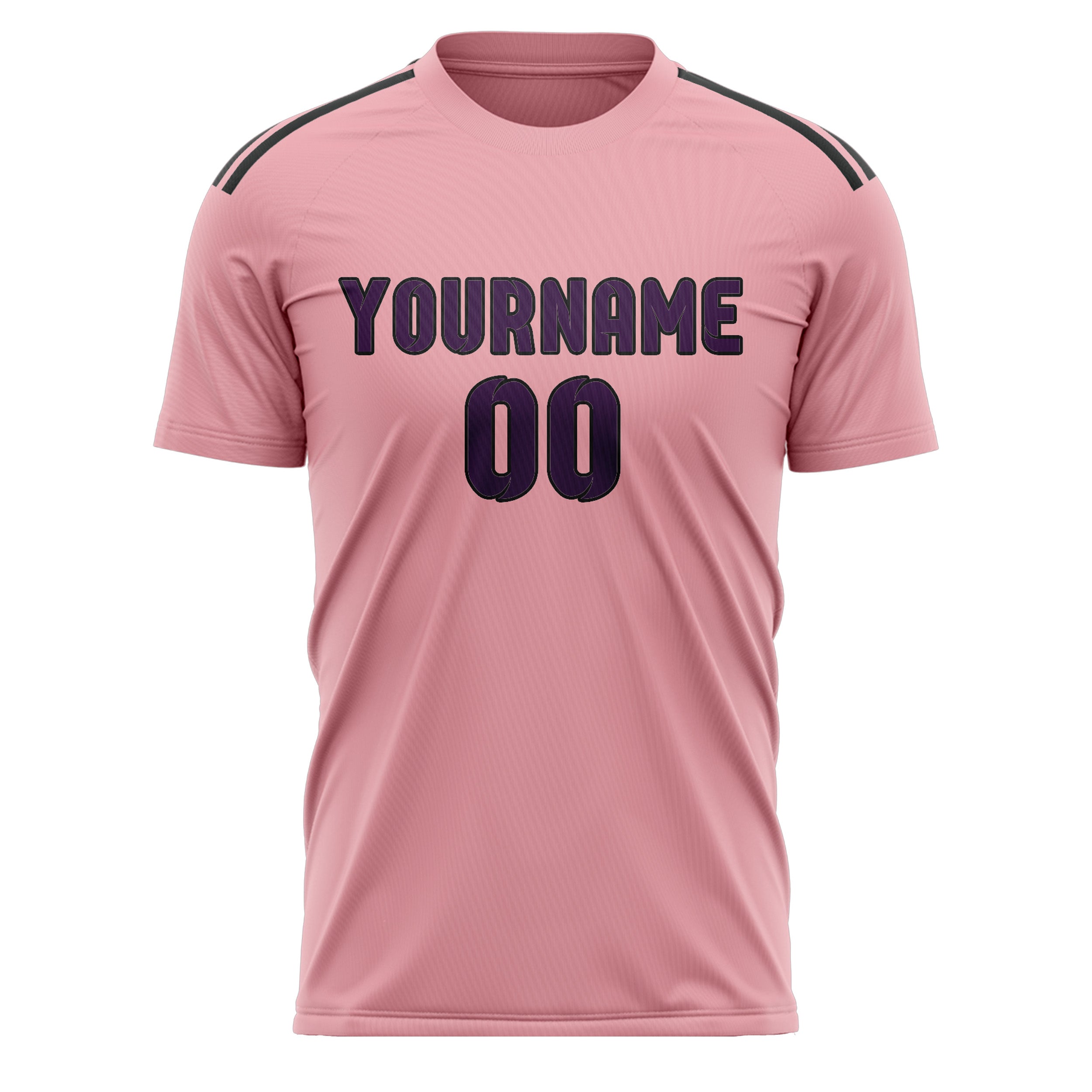 Maillot de football personnalisé rose clair et violet