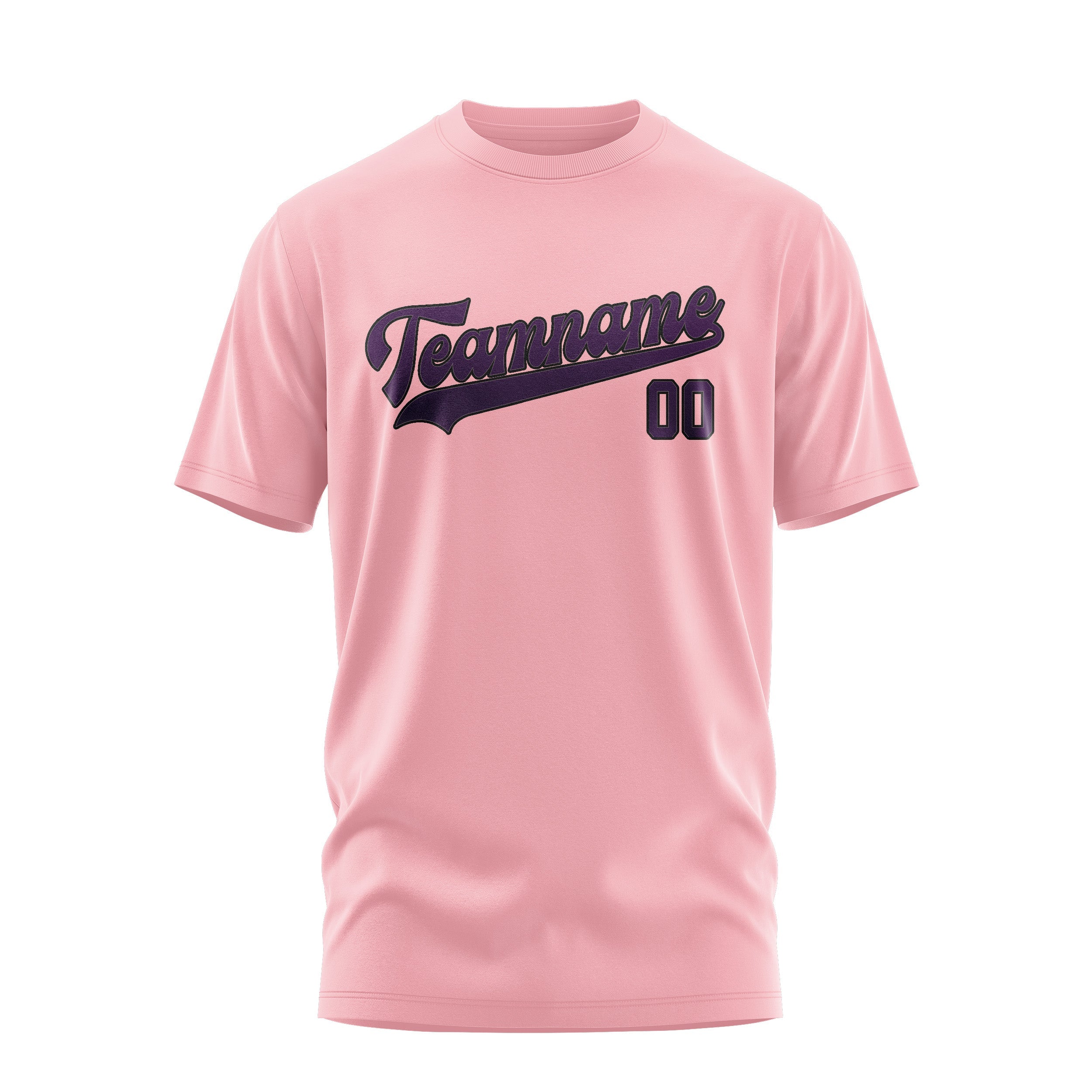 T-shirt personnalisé rose clair et violet