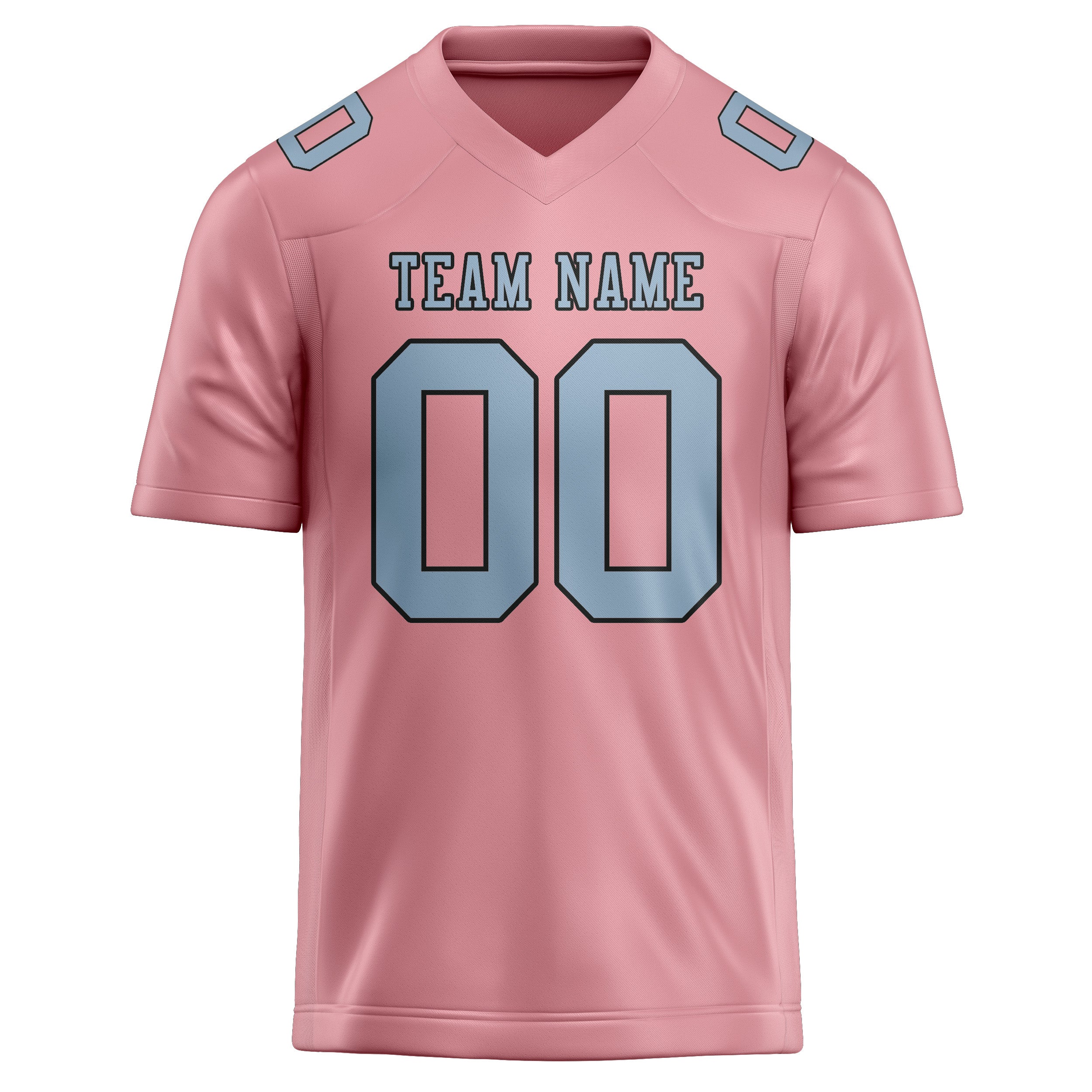Maillot de football personnalisé rose clair et bleu clair