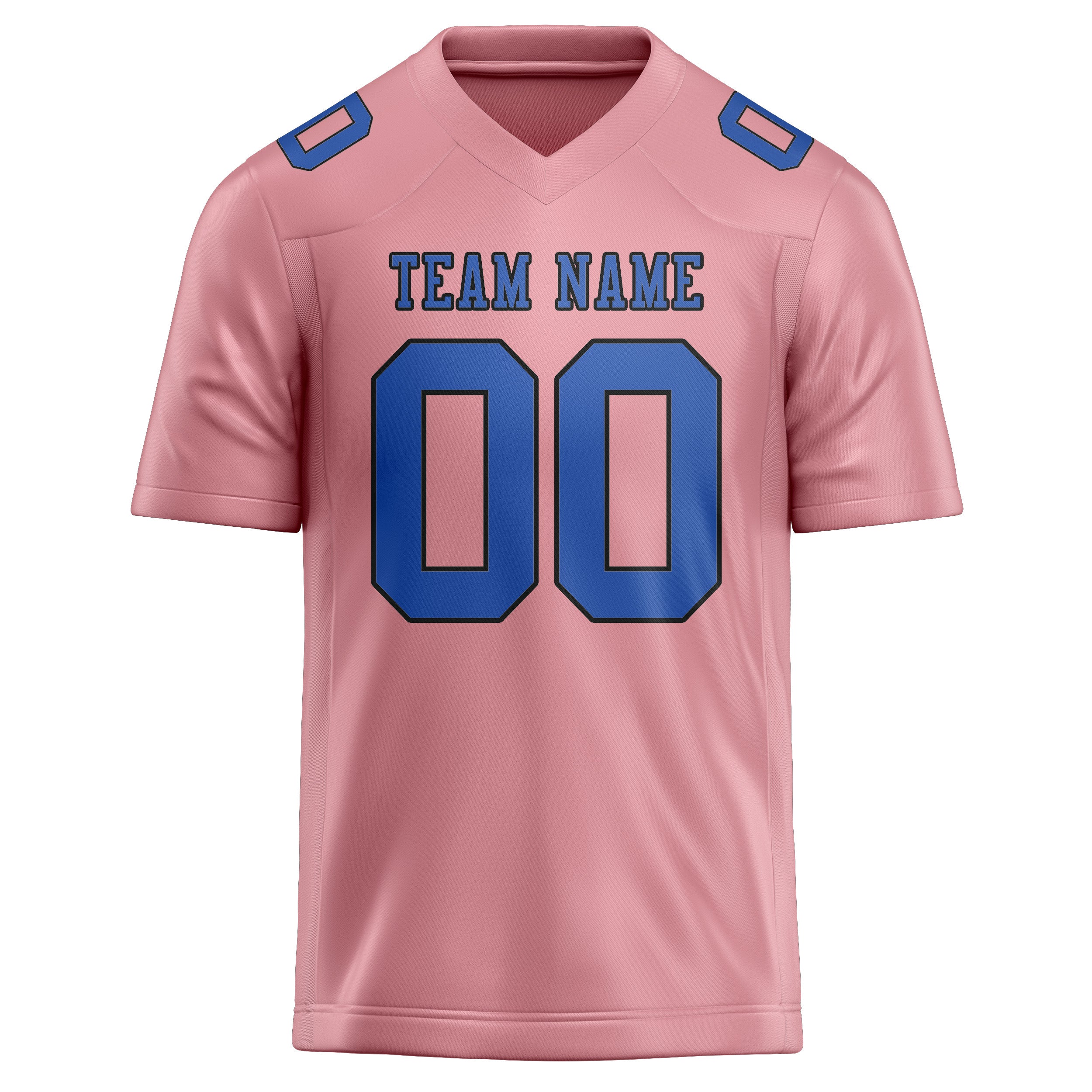 Maillot de football personnalisé rose clair et bleu ciel