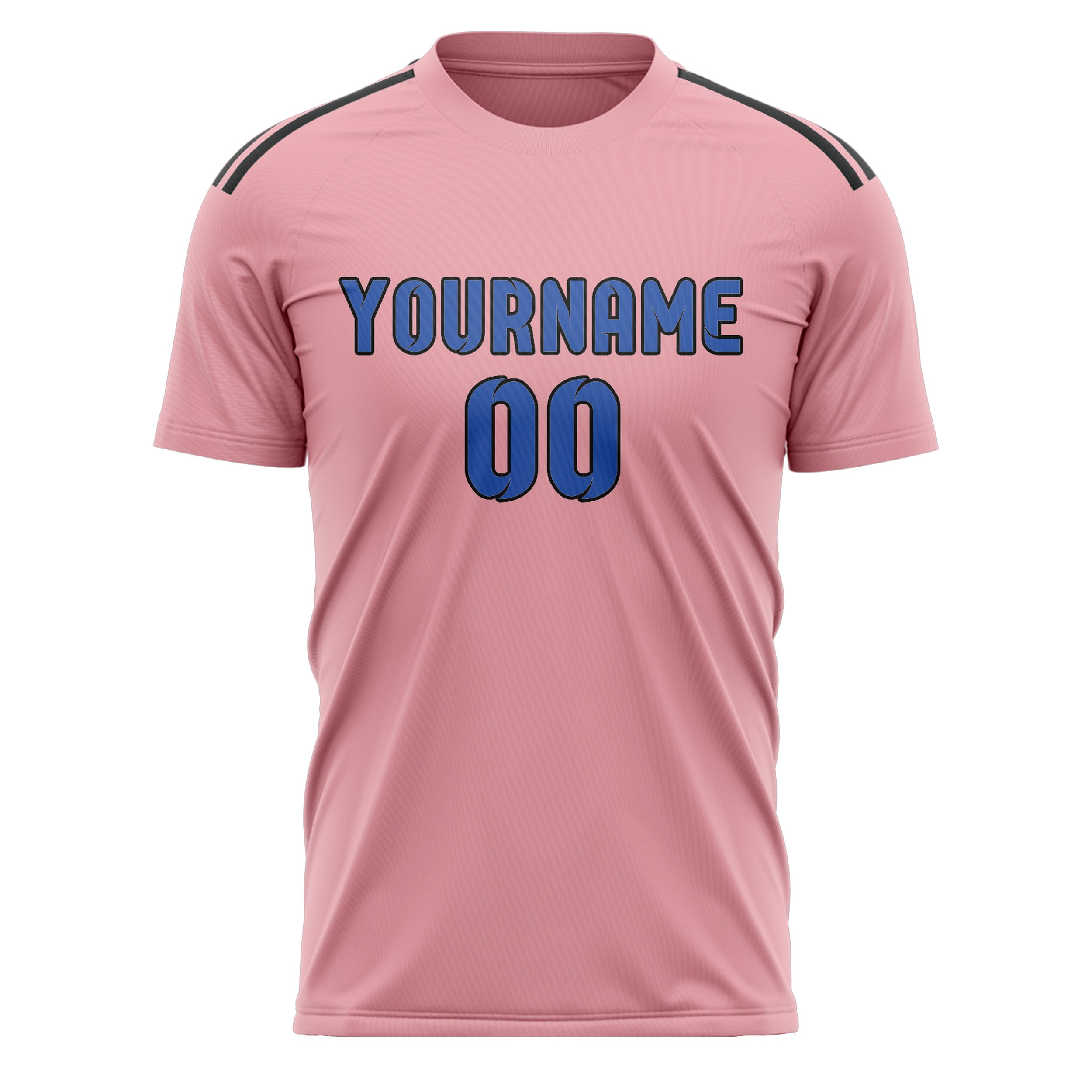 Maillot de football personnalisé rose clair et bleu ciel