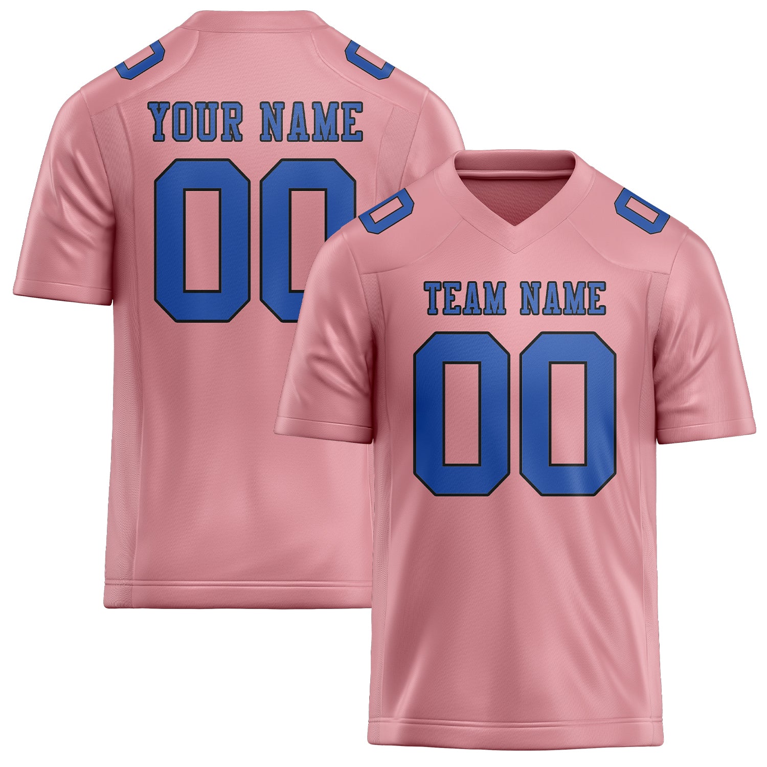 Maillot de football personnalisé rose clair et bleu ciel