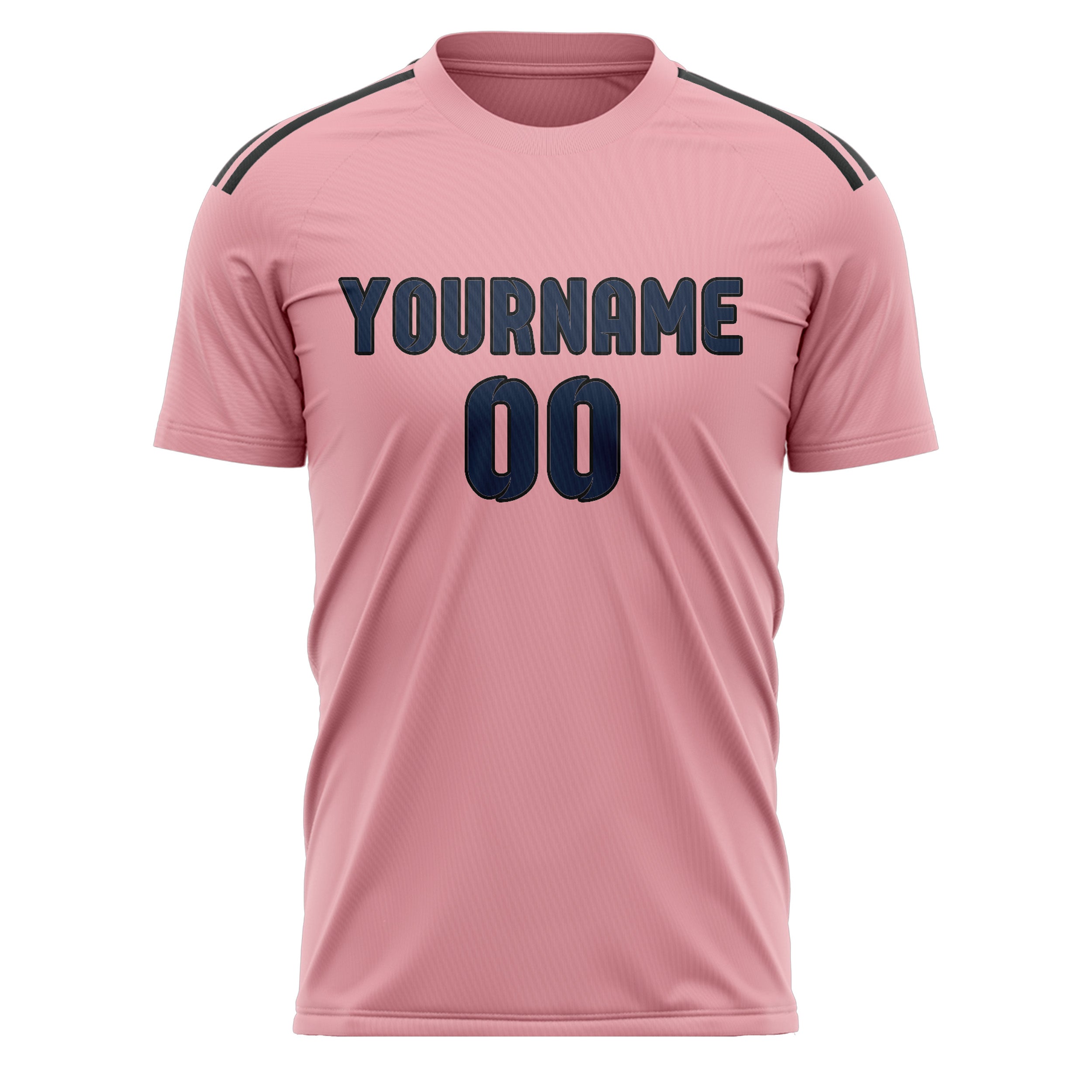 Maillot de football personnalisé rose clair et bleu