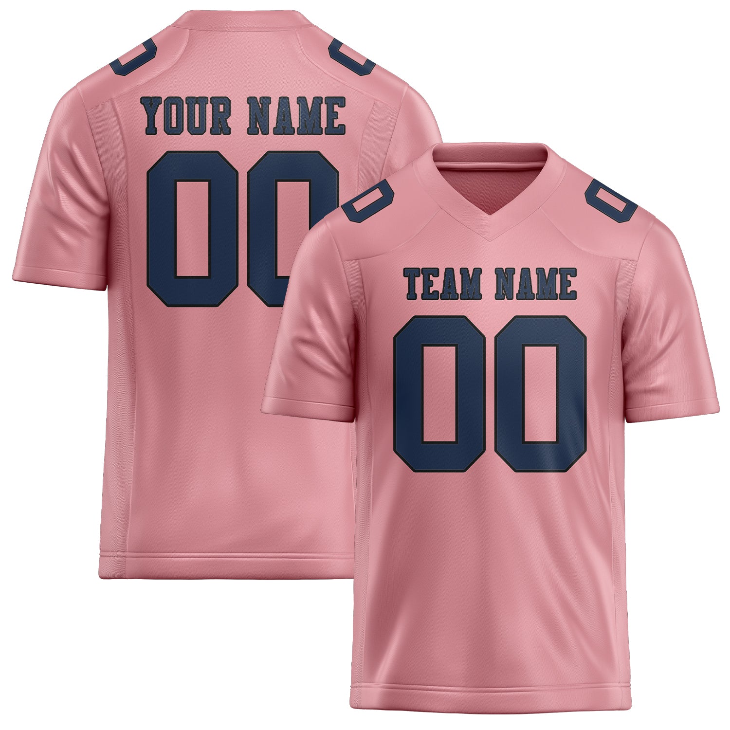 Maillot de football personnalisé rose clair et bleu