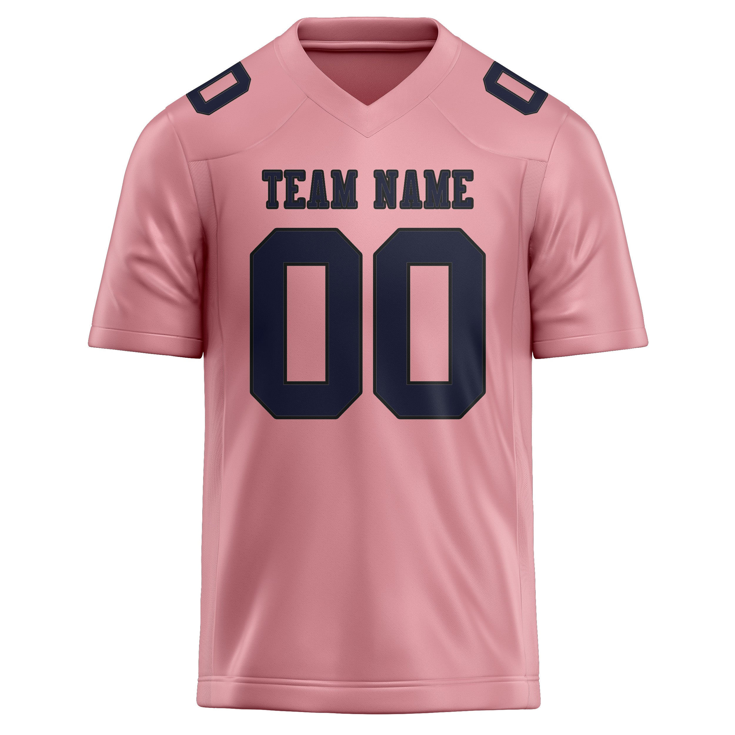 Maillot de football personnalisé rose clair et marine