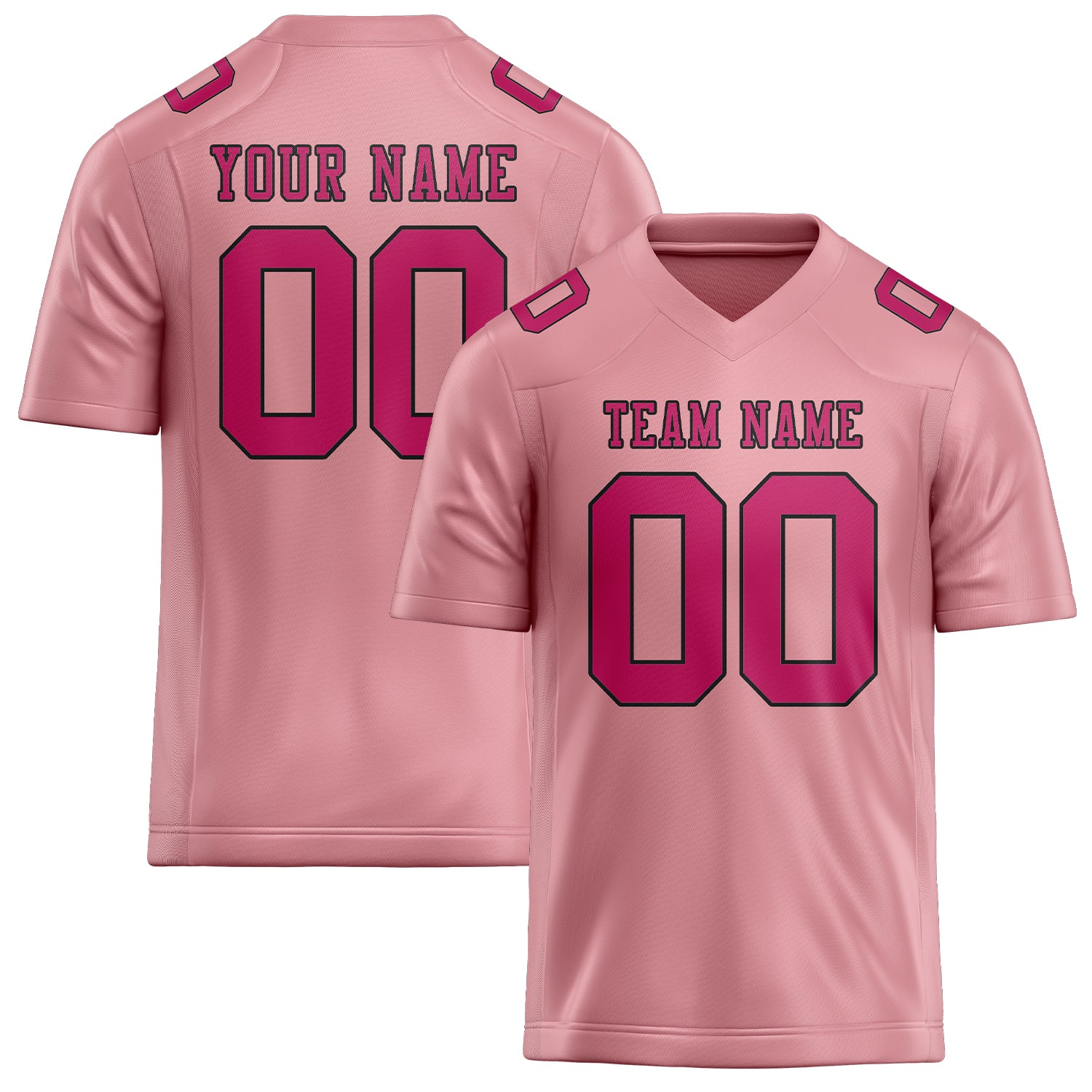 Maillot de football rose clair personnalisé