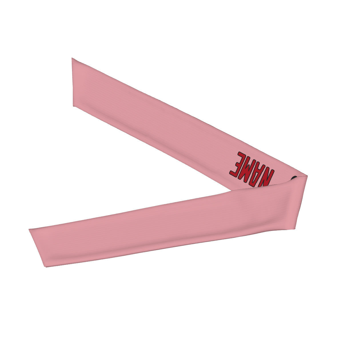 Bandeau personnalisé rose clair et rouge