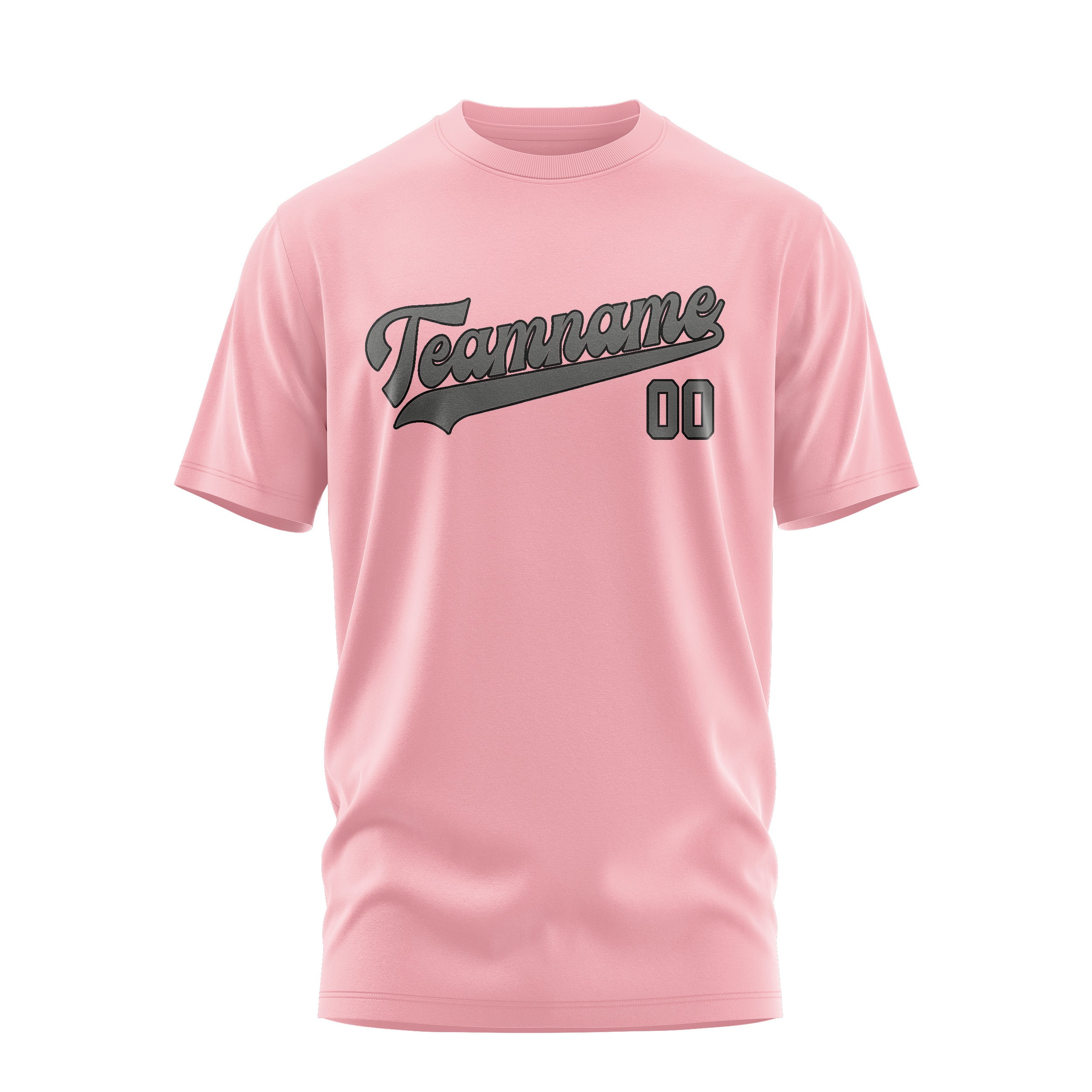 T-shirt personnalisé rose clair et gris foncé