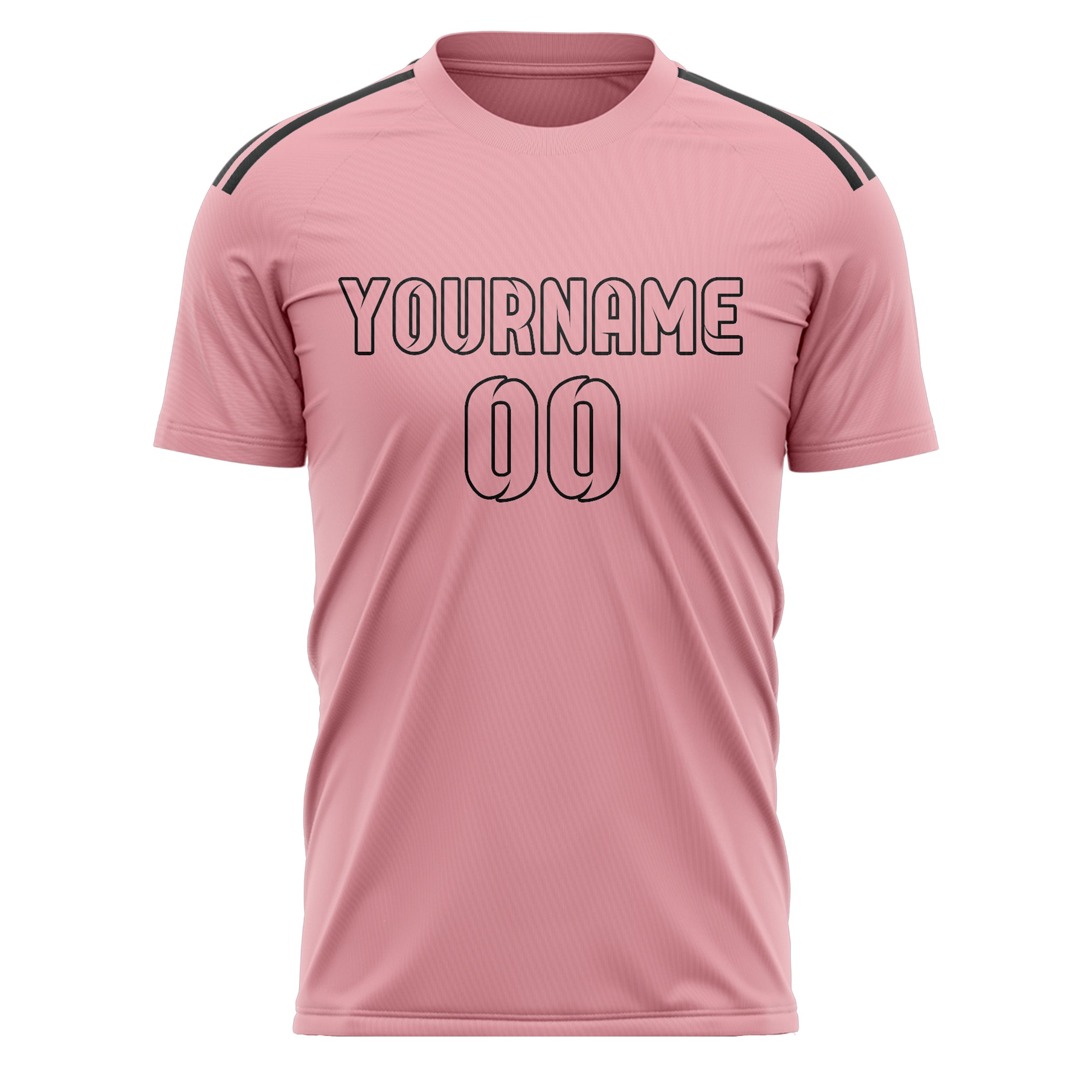 Maillot de football rose clair personnalisé