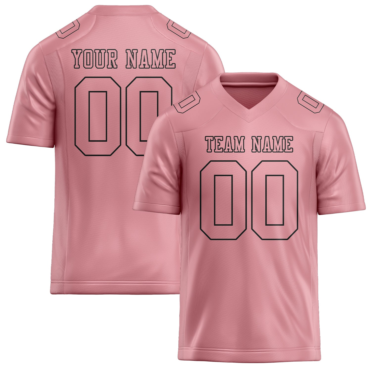 Maillot de football rose clair personnalisé