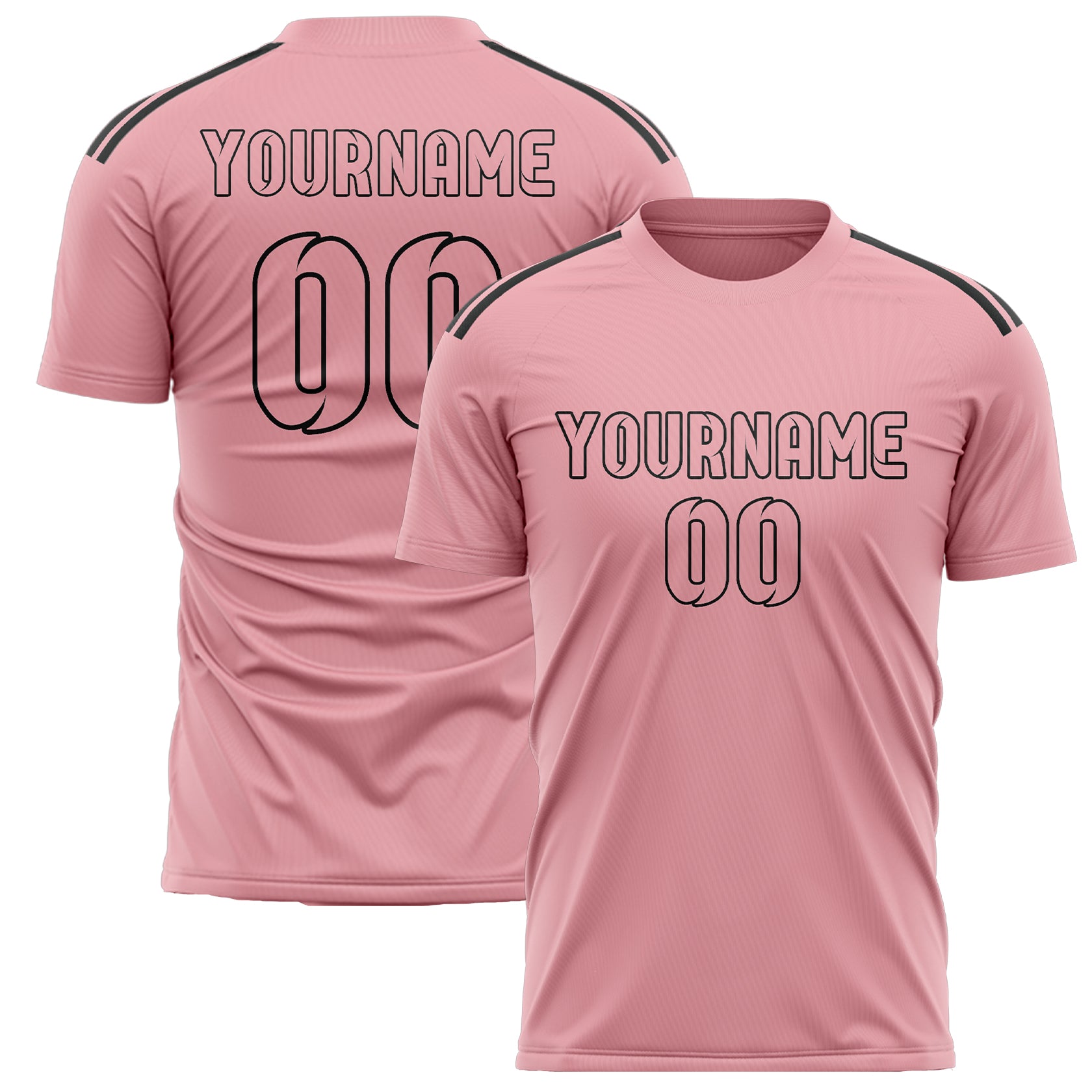 Maillot de football rose clair personnalisé