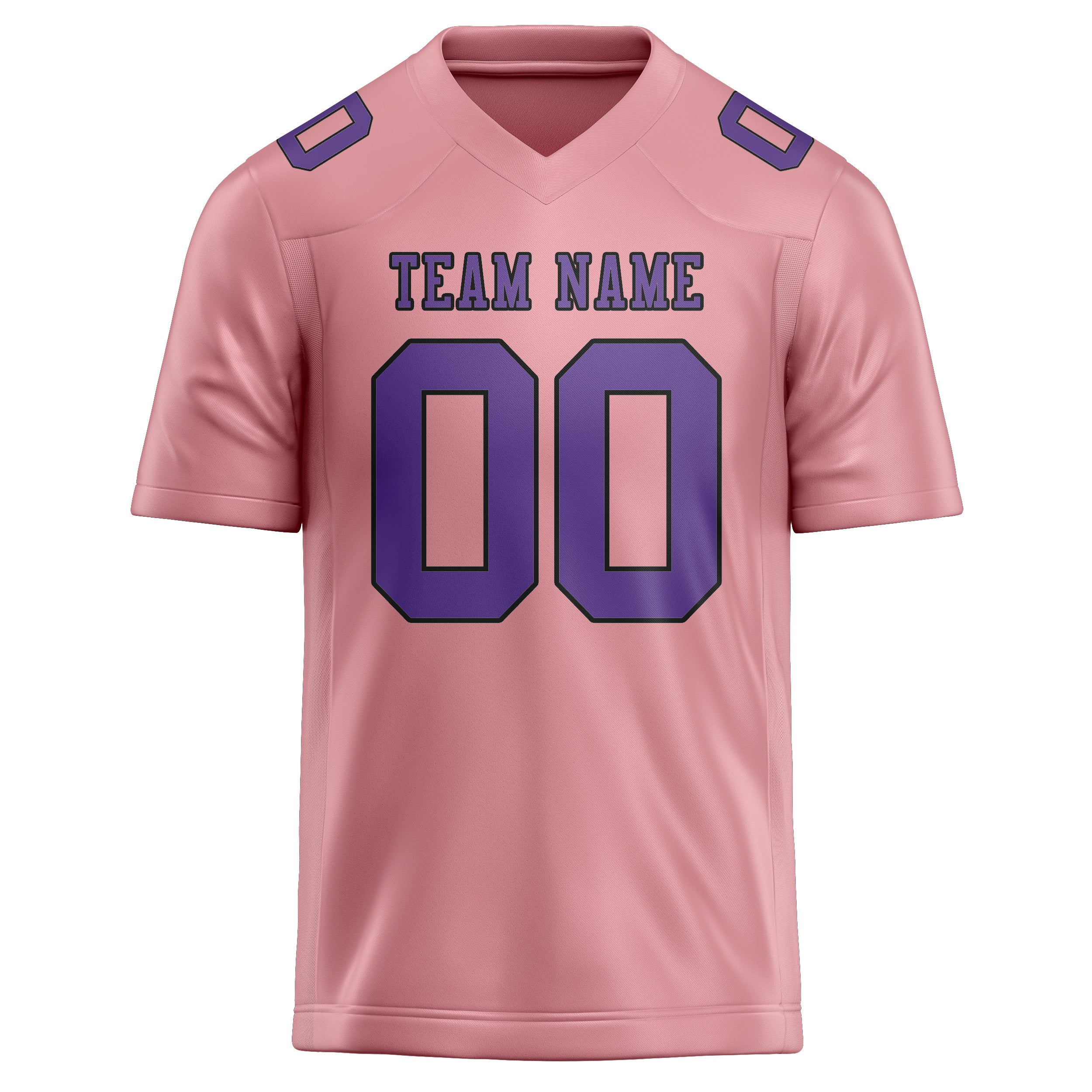 Maillot de football personnalisé rose clair et violet clair