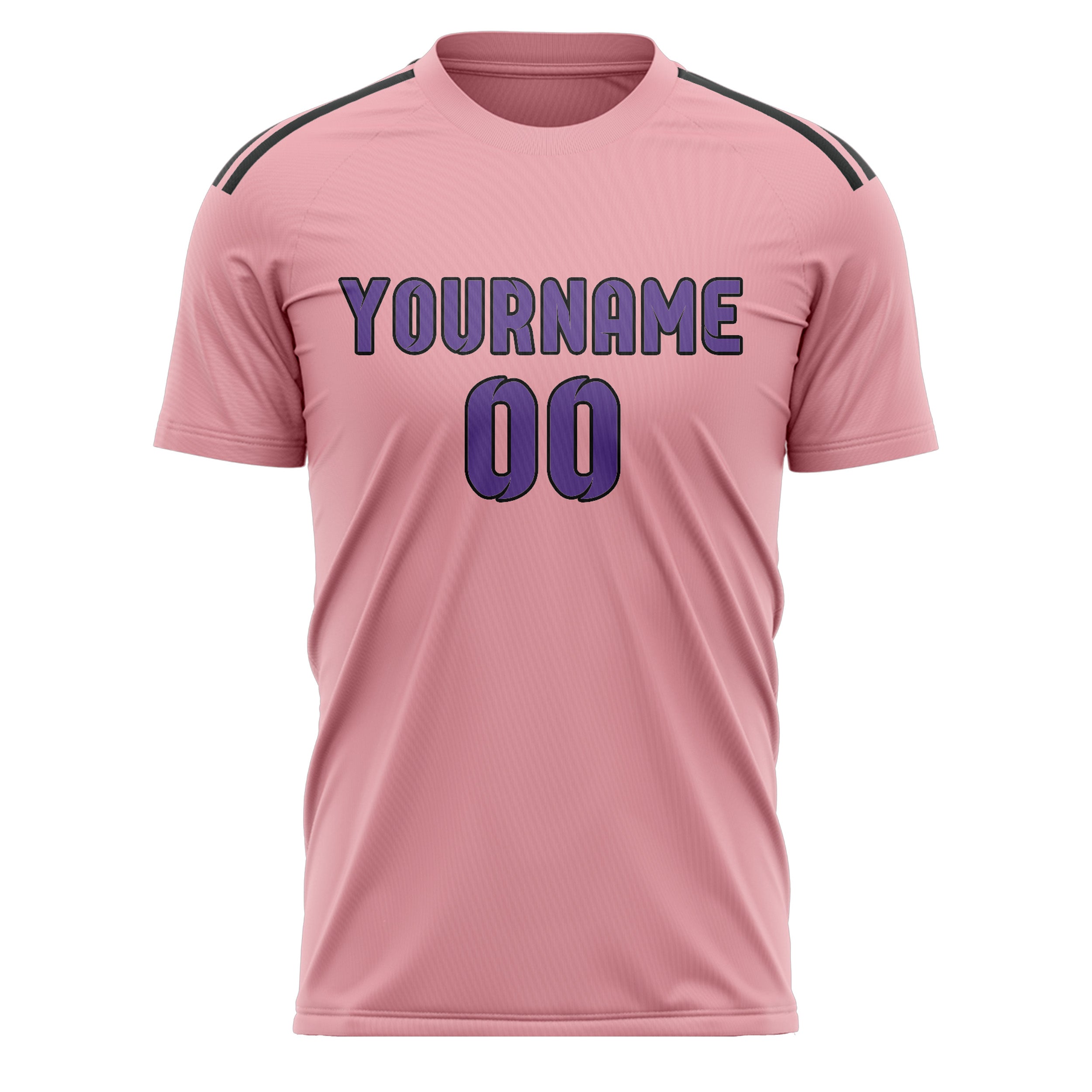 Maillot de football personnalisé rose clair et violet clair