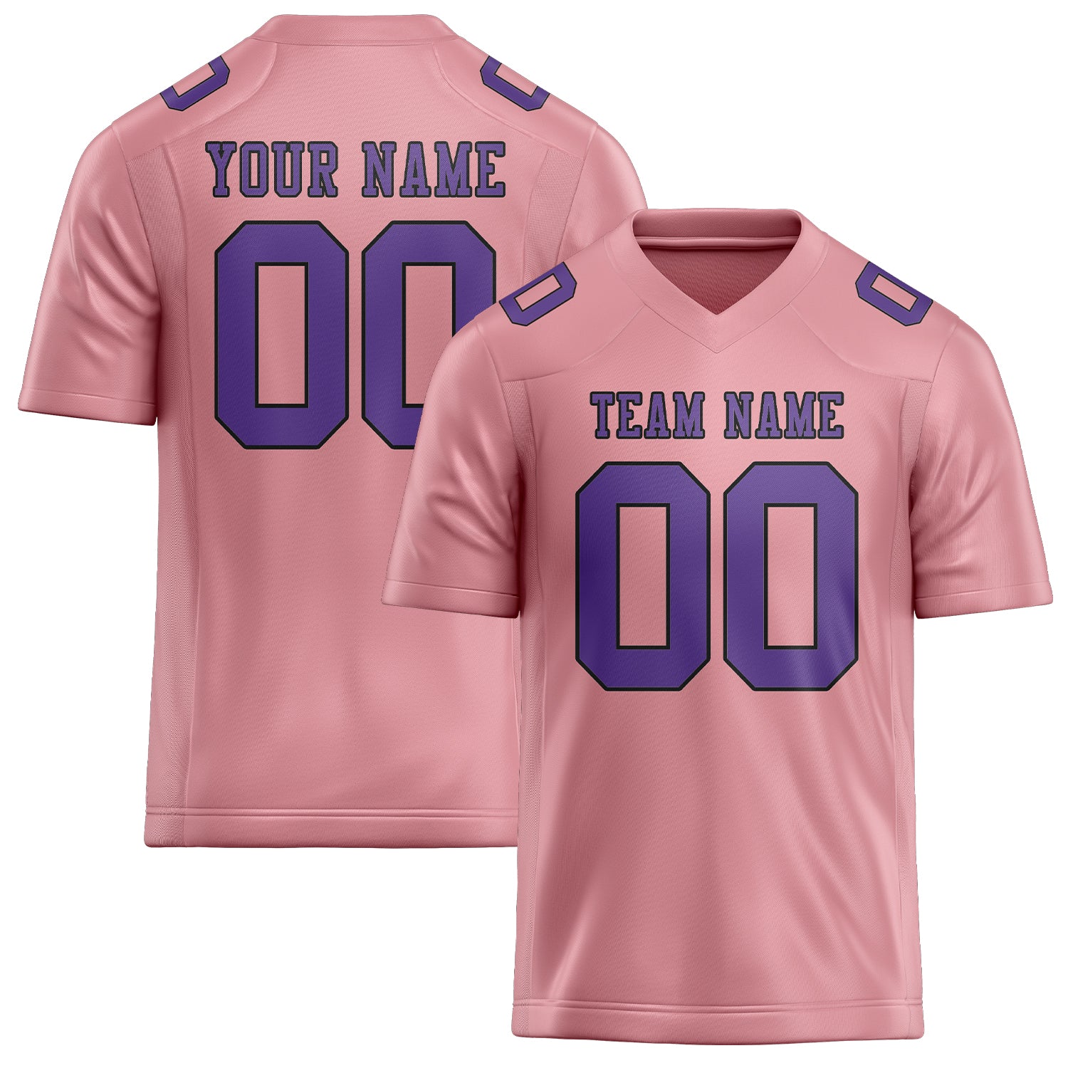 Maillot de football personnalisé rose clair et violet clair