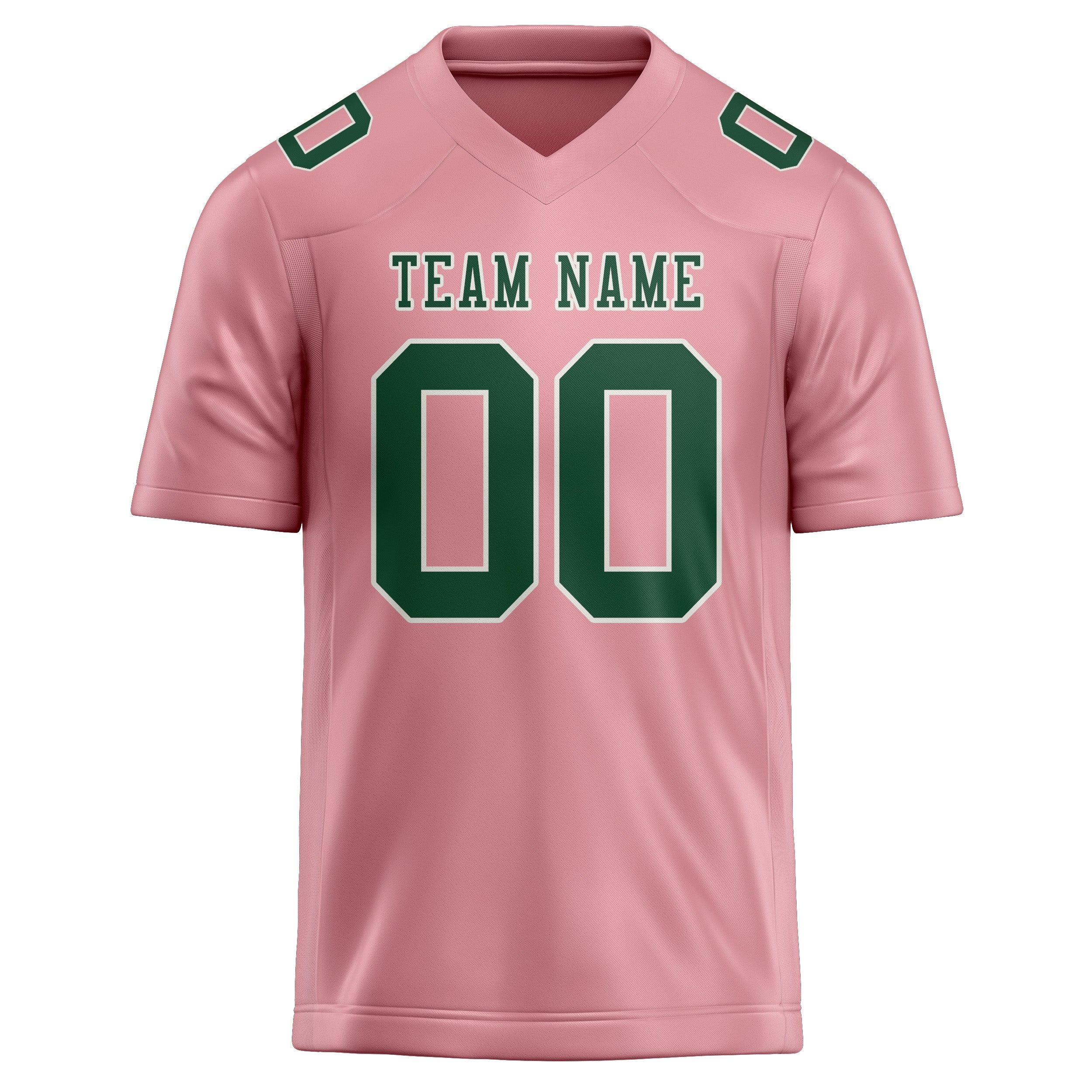 Maillot de football personnalisé rose clair et vert