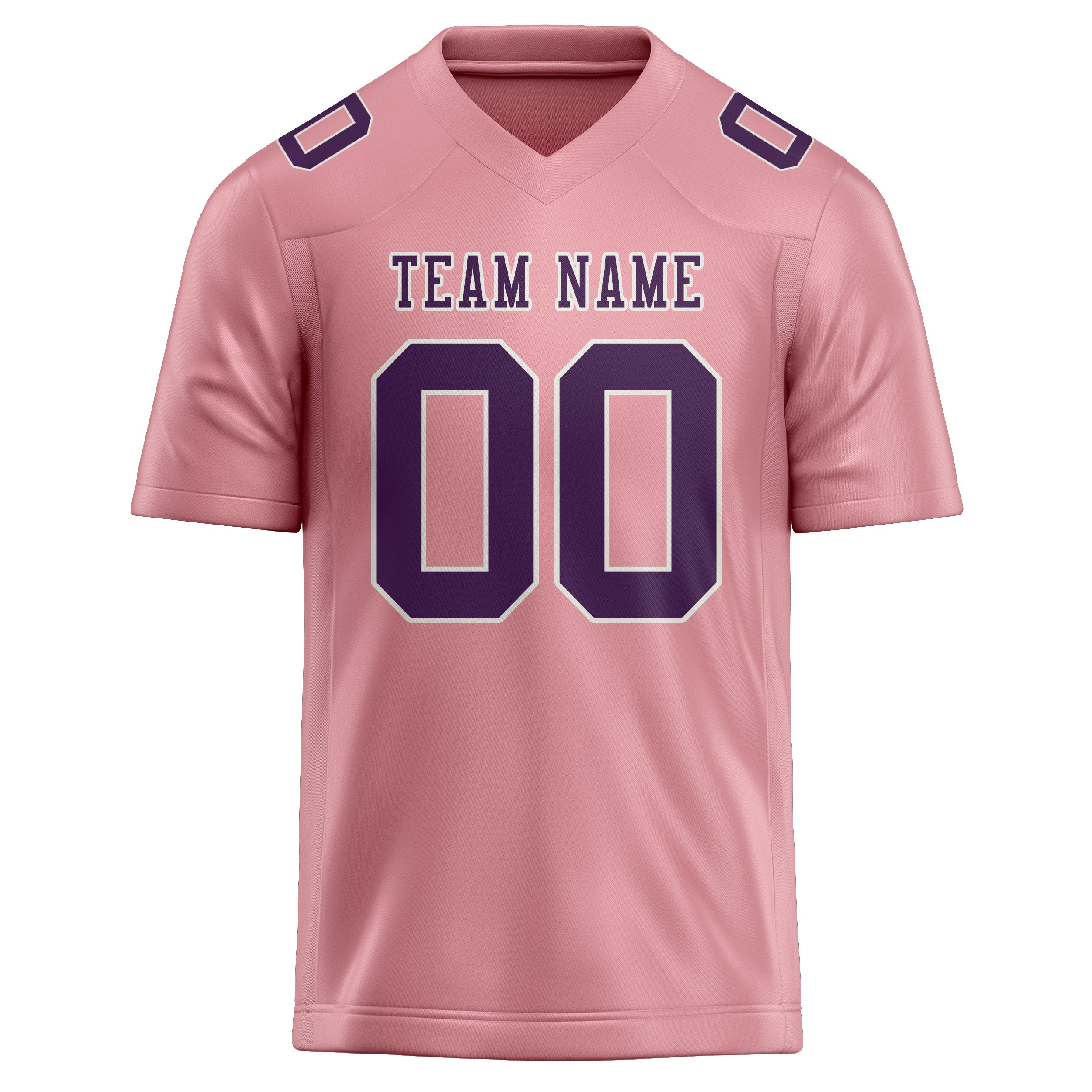Maillot de football personnalisé rose clair et violet