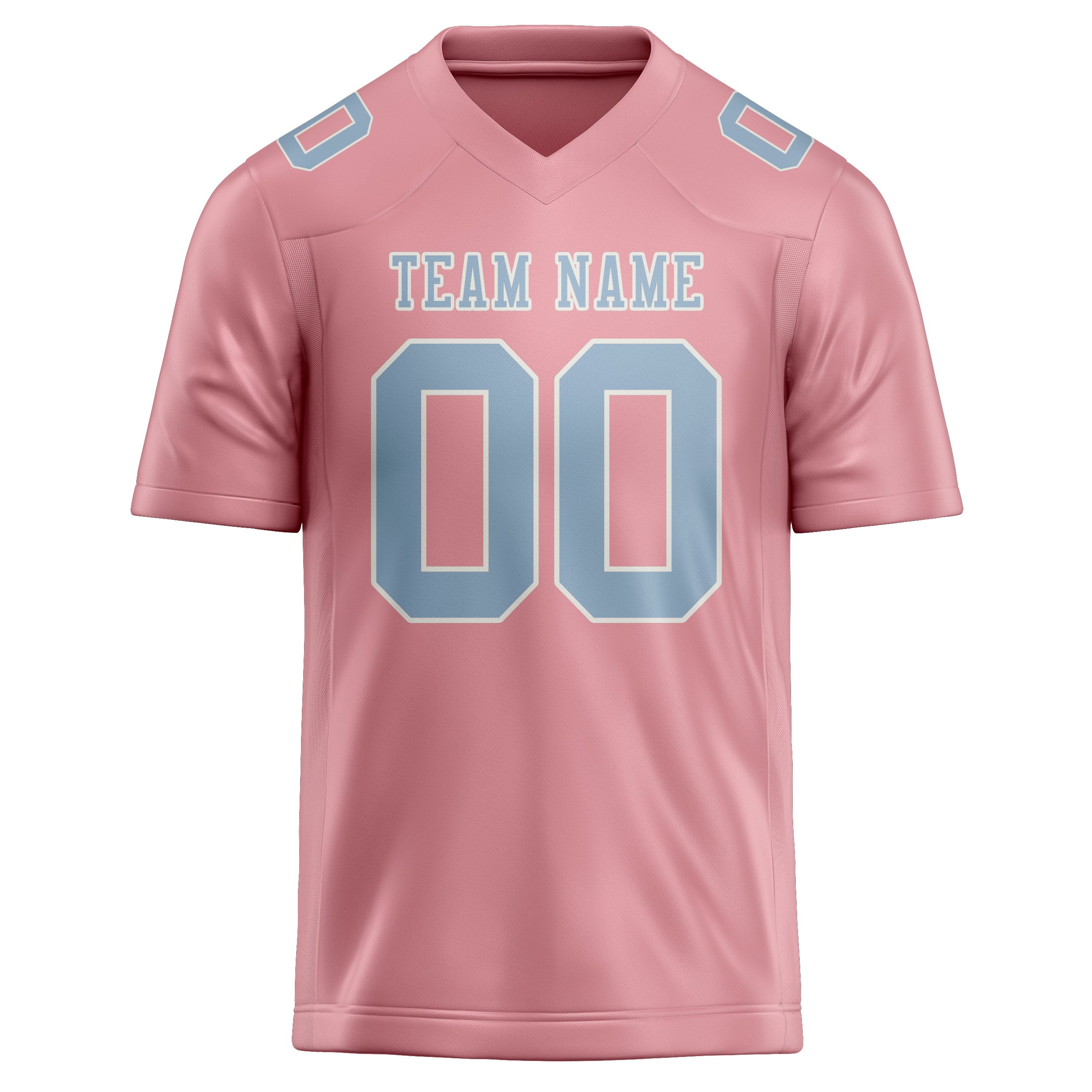 Maillot de football personnalisé rose clair et bleu clair