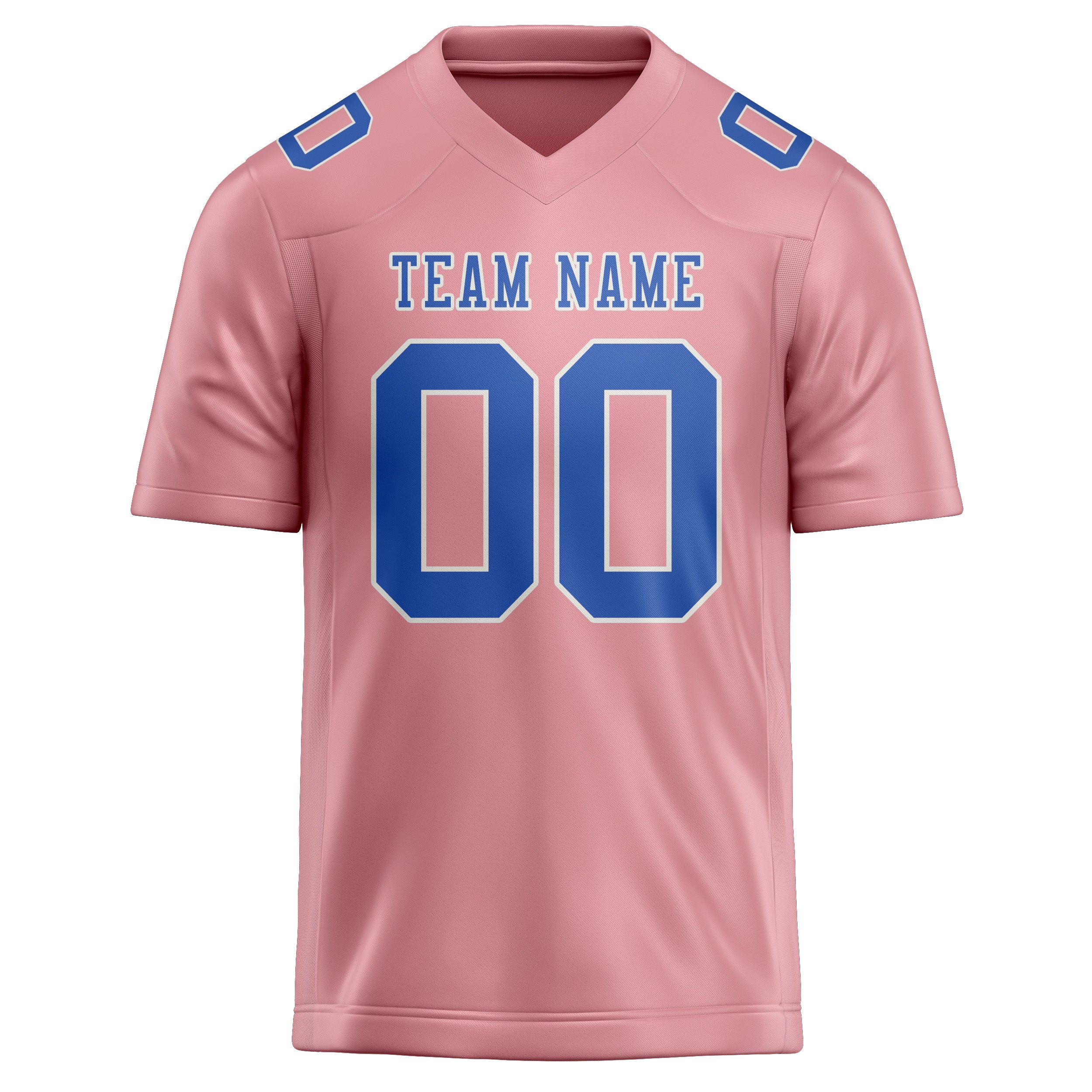 Maillot de football personnalisé rose clair et bleu ciel