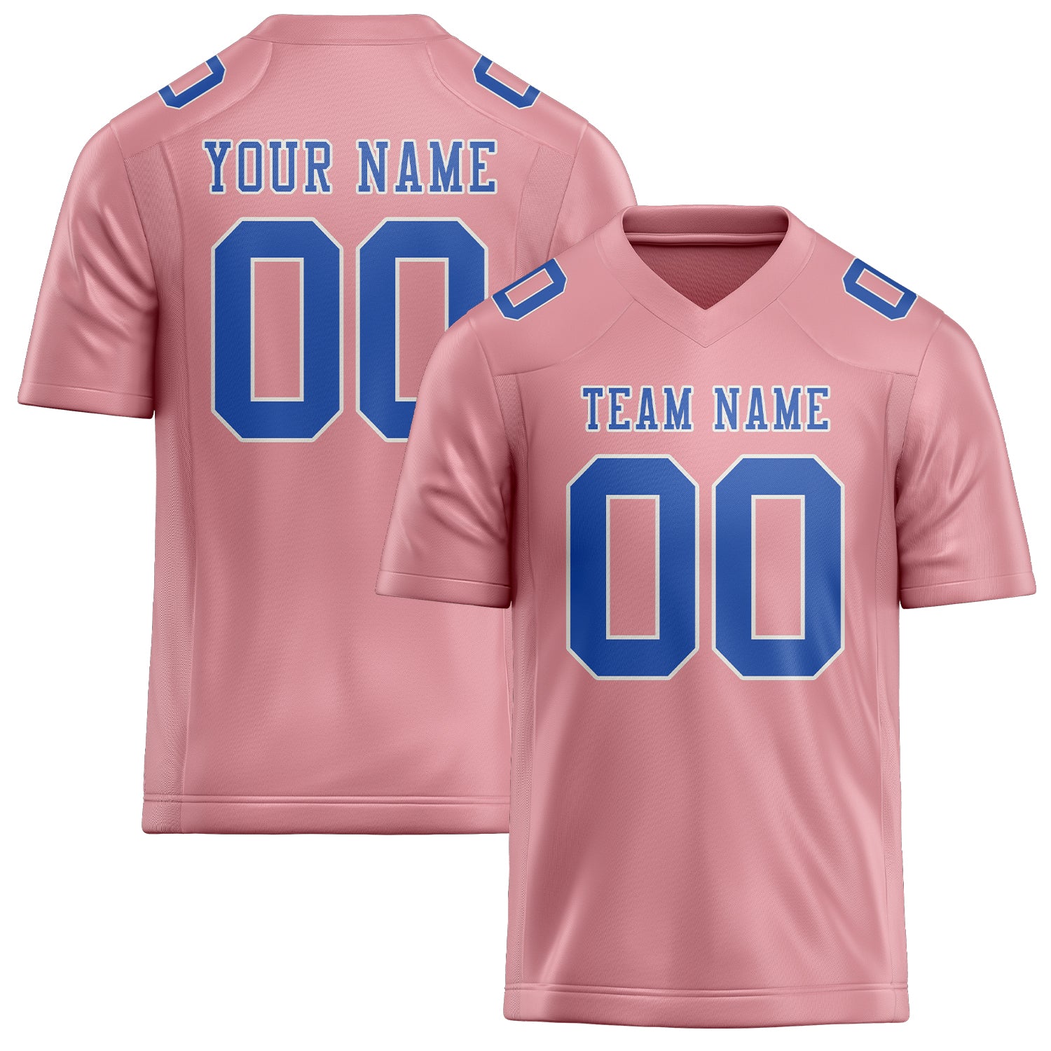 Maillot de football personnalisé rose clair et bleu ciel