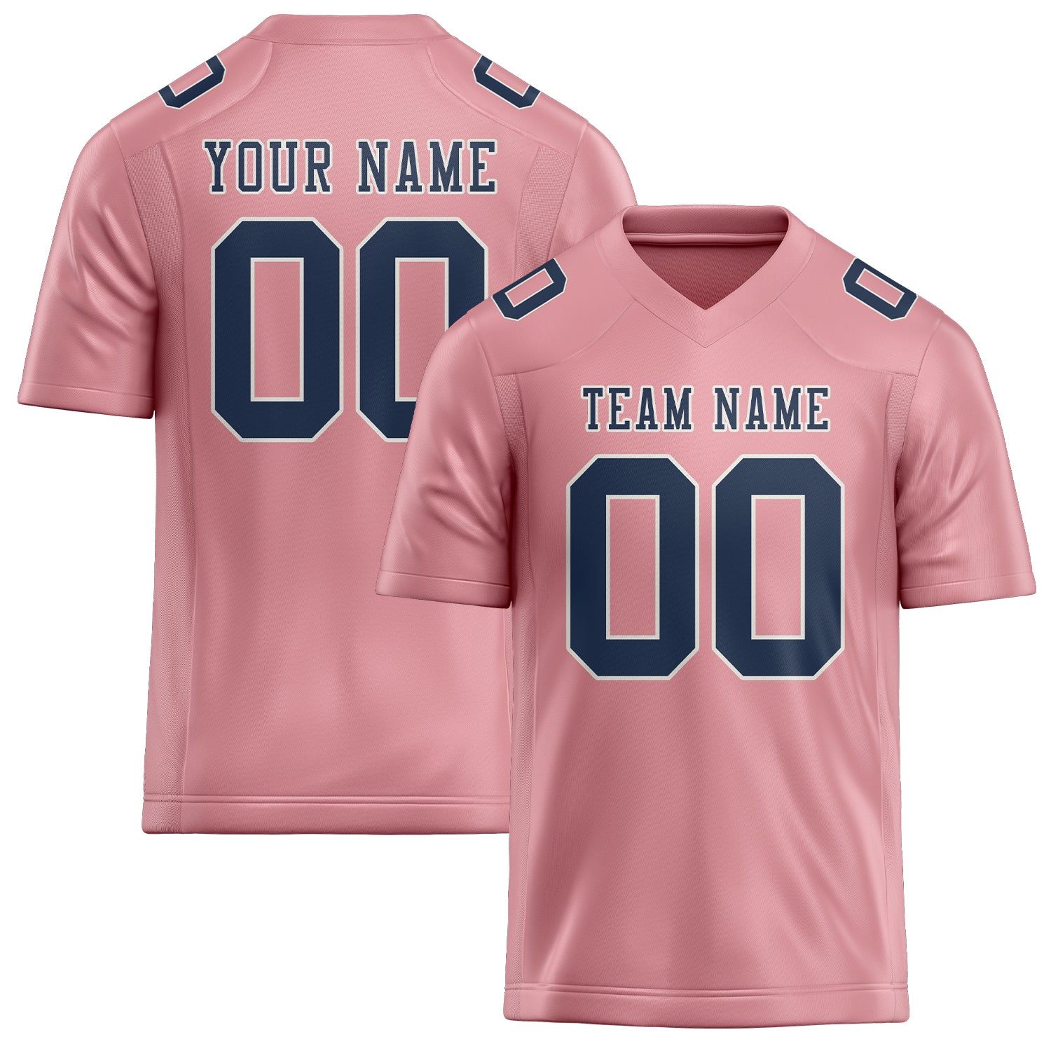 Maillot de football personnalisé rose clair et bleu