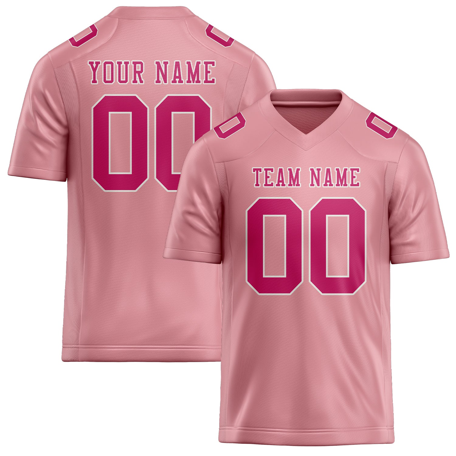 Maillot de football rose clair personnalisé