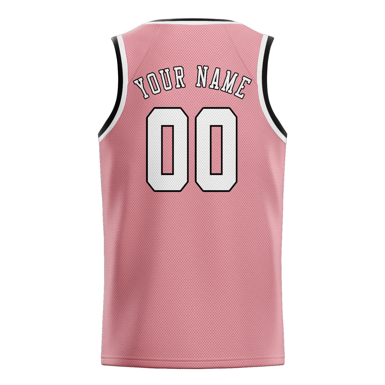 Maillot de basketball personnalisé rose clair et blanc