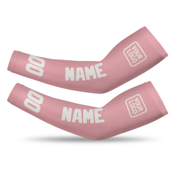 Manchon personnalisé rose clair et blanc